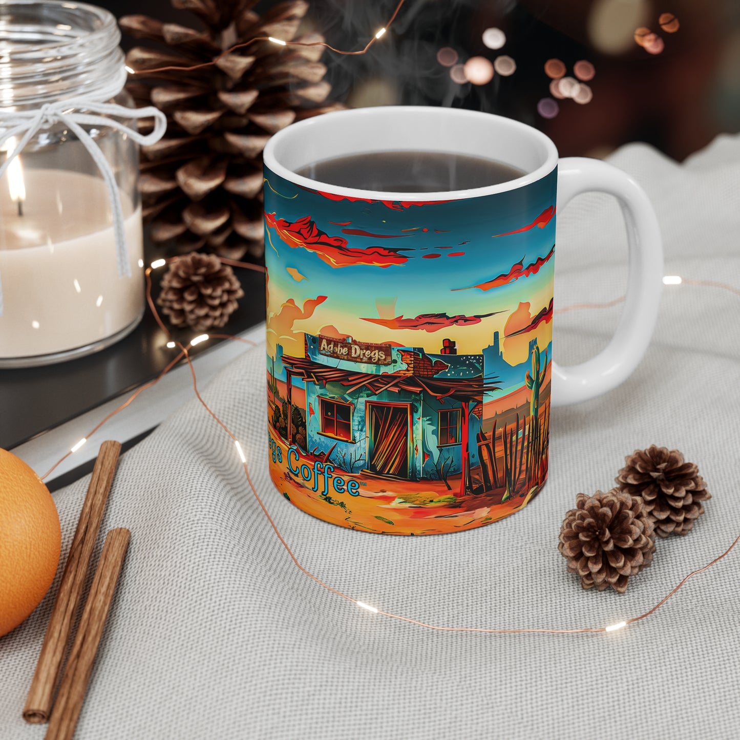 "Coffee Shack" 11oz Coffee Mug, from Adobe Dregs Coffee Stash™