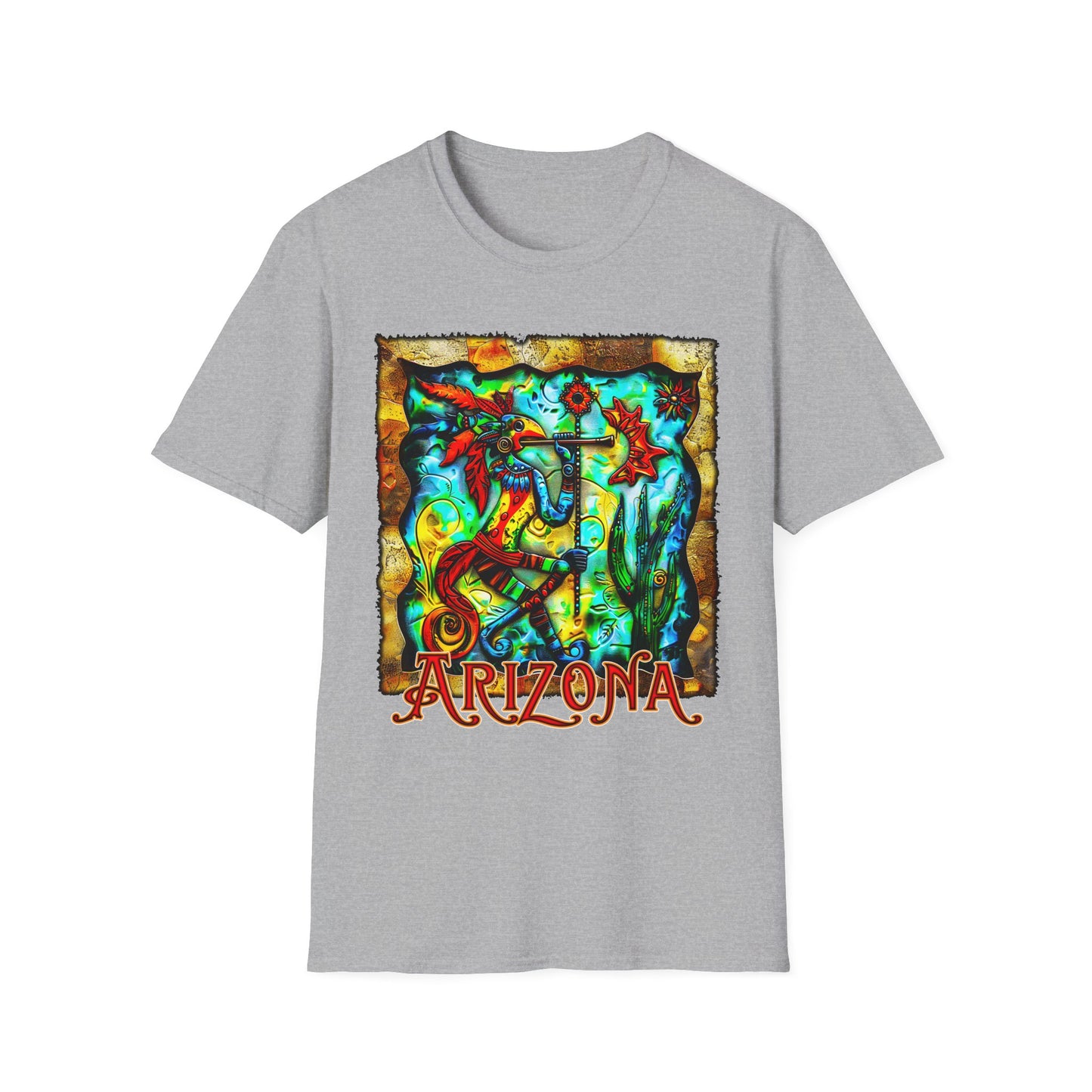 "Masked Entity" Unisex Softstyle T-Shirt from Adobe Dregs Coffee Stash™