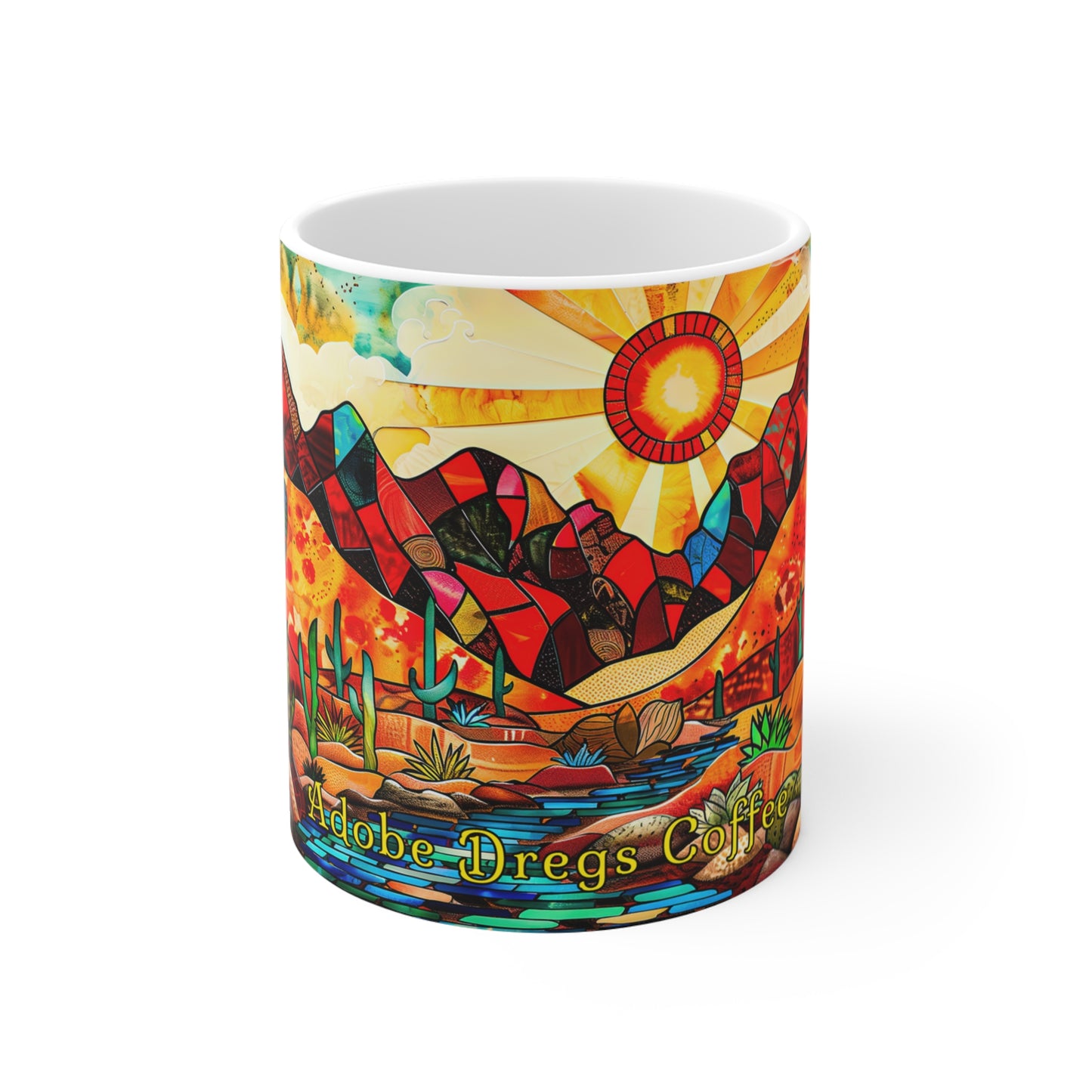 "Cathedral Glass Mountains" 11oz Coffee Mug, from Adobe Dregs Coffee Stash™