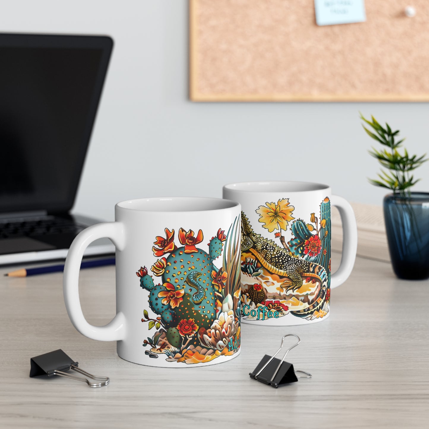 "Lizardlicious" 11oz Coffee Mug, from Adobe Dregs Coffee Stash™