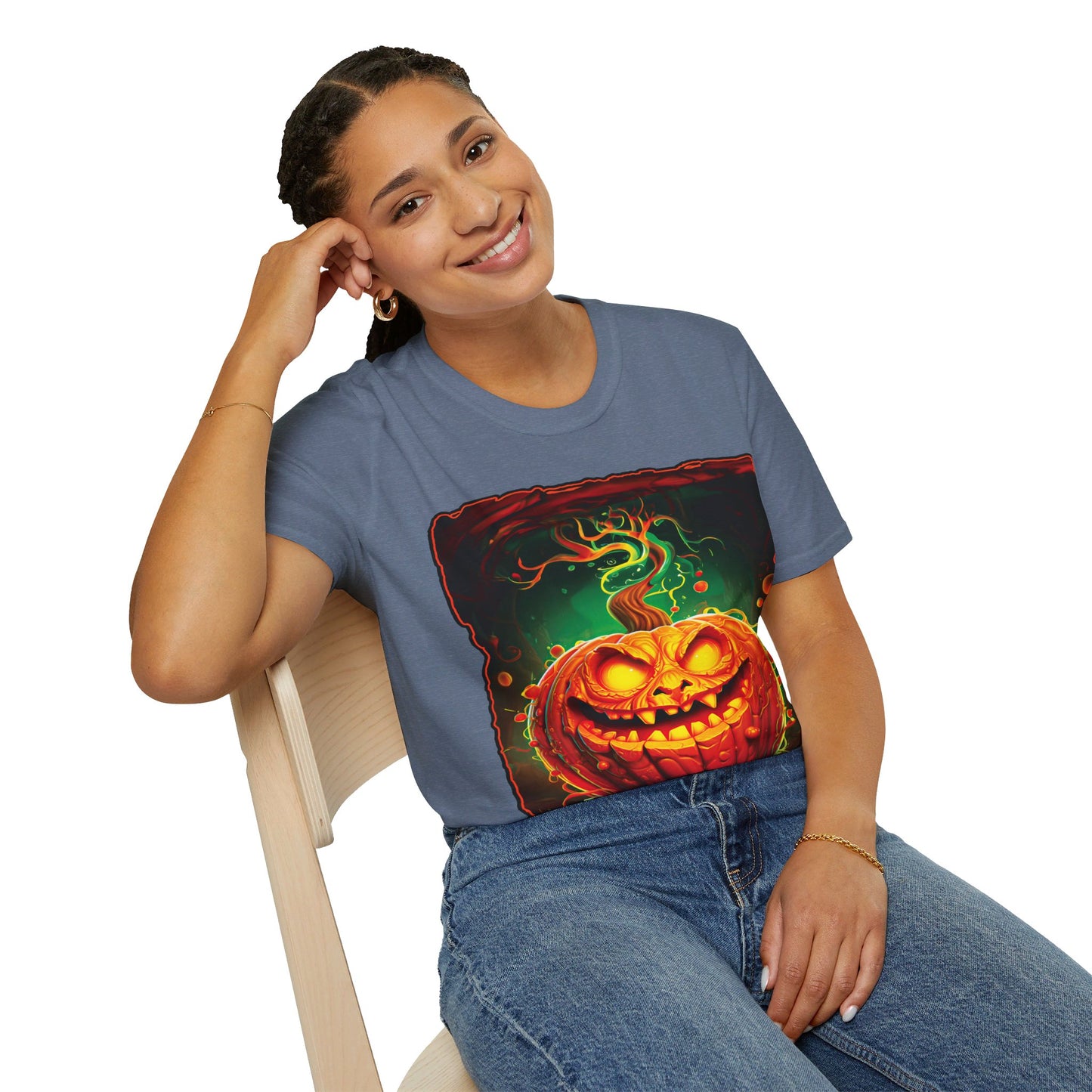 "Beware the Pumpkin Patch..." Unisex Softstyle T-Shirt from Adobe Dregs Coffee Stash™