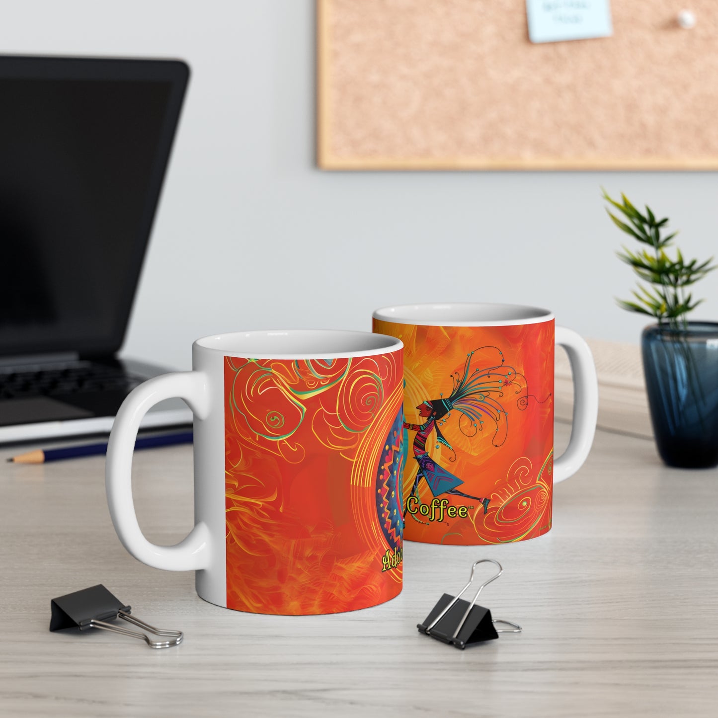 "Drum Song" 11oz Coffee Mug, from Adobe Dregs Coffee Stash™