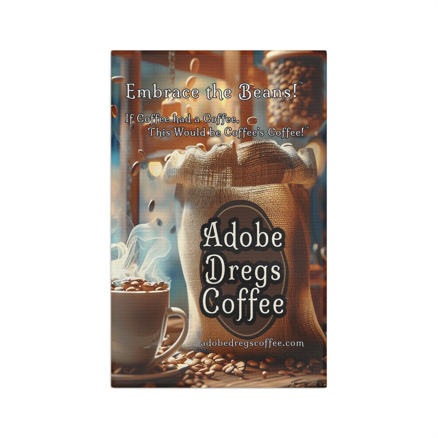 Adobe Dregs Coffee™ Logo Microfiber Tea Towel