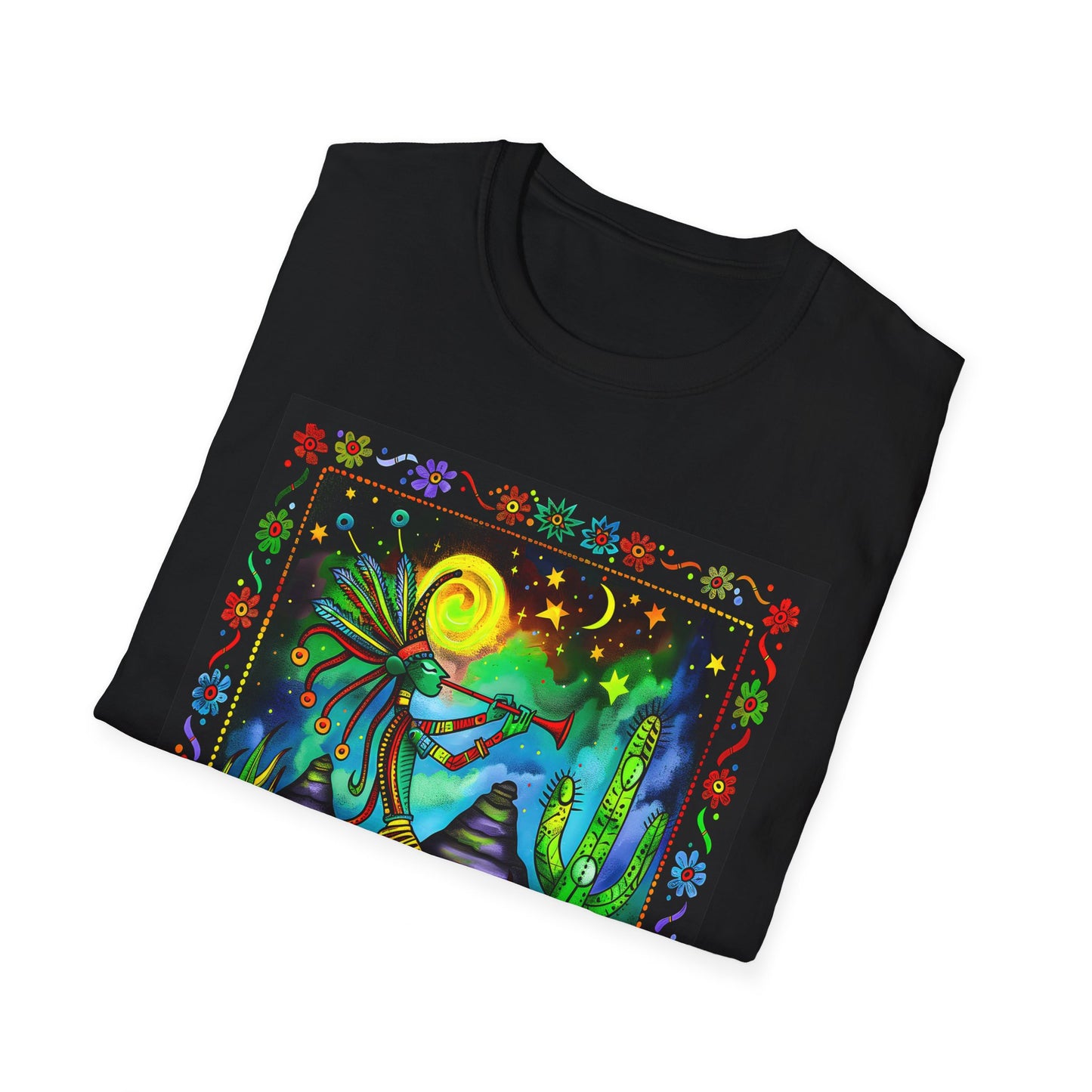 "Saguaro Serenade" Unisex Softstyle T-Shirt from Adobe Dregs Coffee Stash™