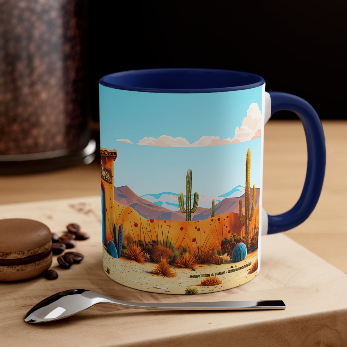 The Blue Door Accent Coffee Mug, 11oz from Adobe Dregs Coffee