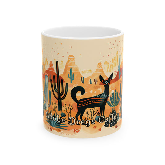 Saguaro Cactus: Adobe Dregs Coffee Ceramic Mug, 11oz