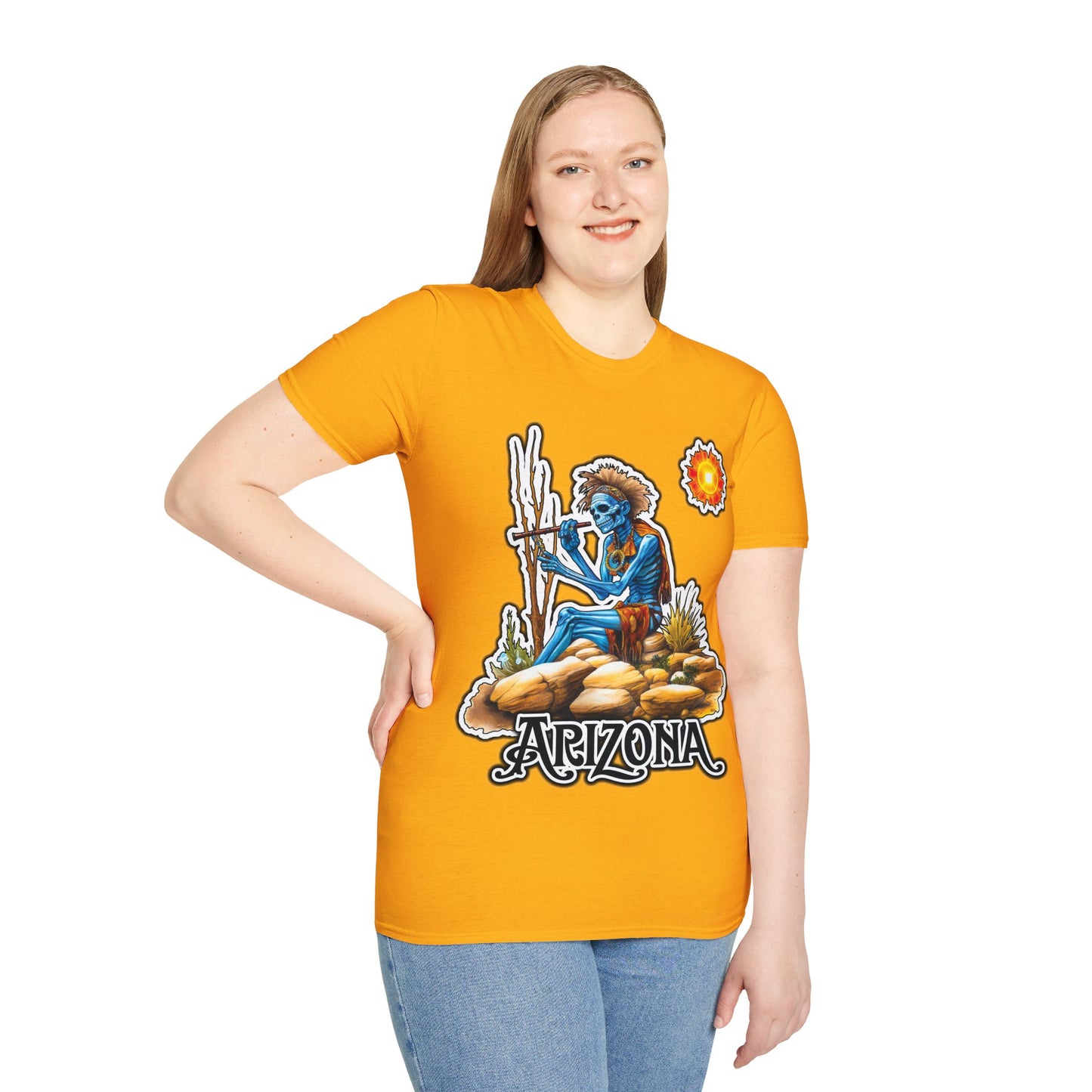 "Fun in the Arizona Sun!" Unisex Softstyle T-Shirt from Adobe Dregs Coffee Stash™