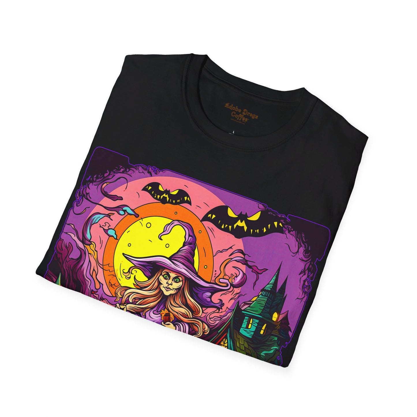 "Trick? Treat? Either Way, I Win!" Unisex Softstyle T-Shirt from Adobe Dregs Coffee Stash™