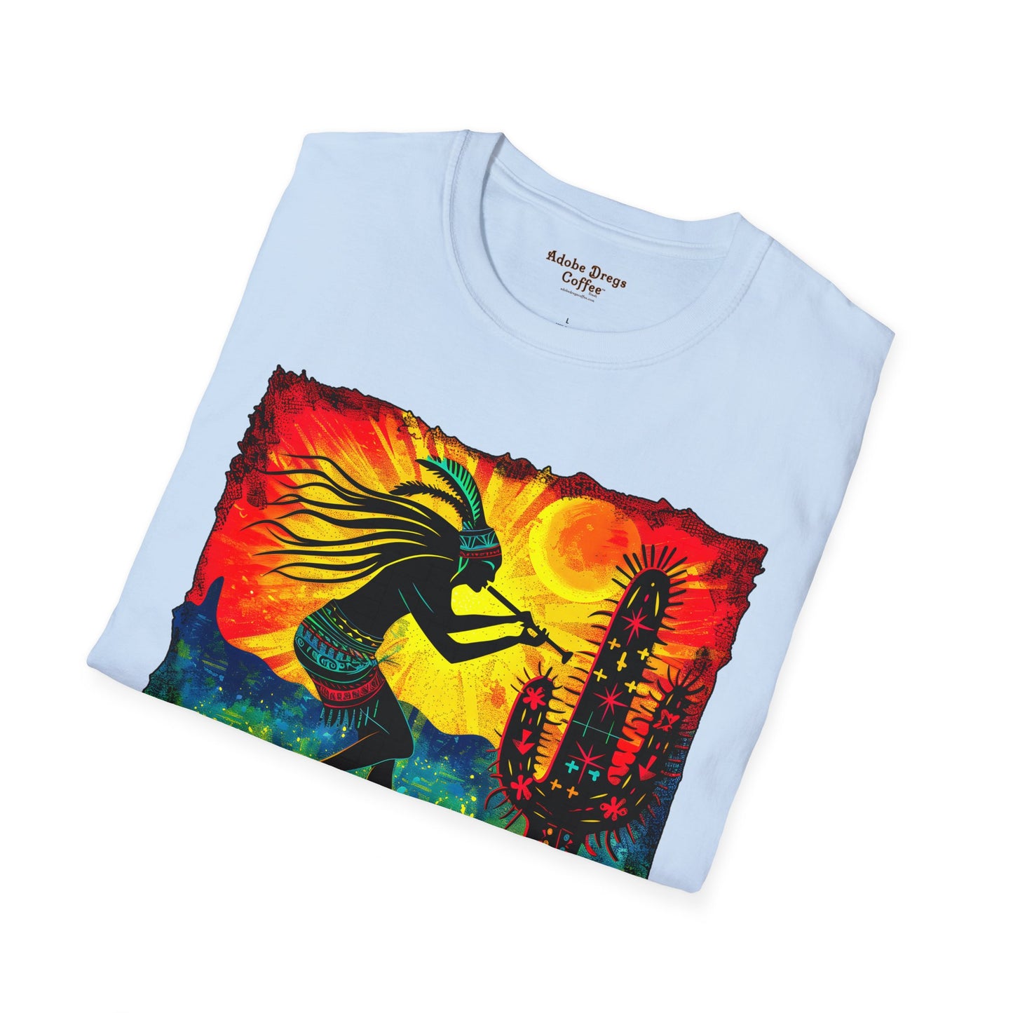 "Sunset Anthem" Unisex Softstyle T-Shirt from Adobe Dregs Coffee Stash™