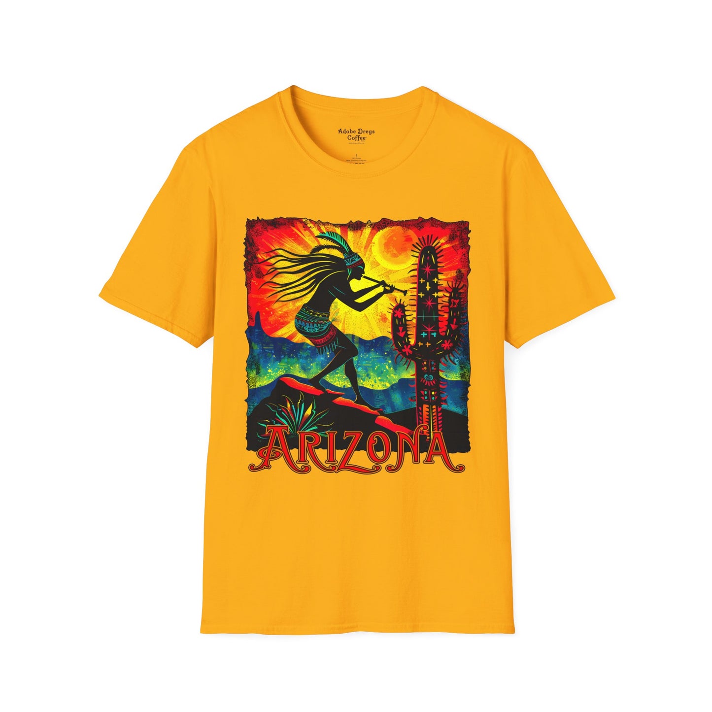 "Sunset Anthem" Unisex Softstyle T-Shirt from Adobe Dregs Coffee Stash™