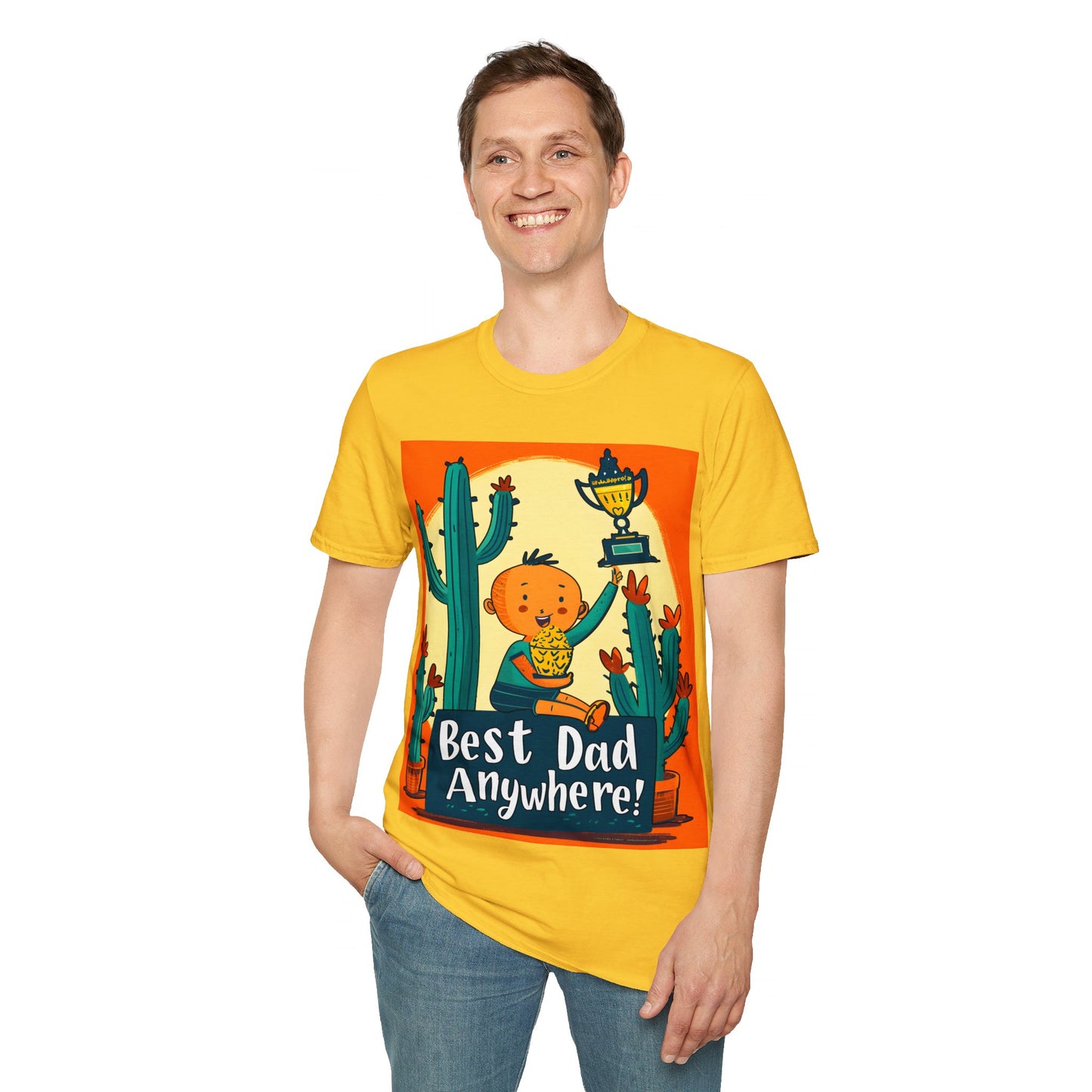 "Best Dad Anywhere!" Unisex Softstyle T-Shirt from Adobe Dregs Coffee Stash™