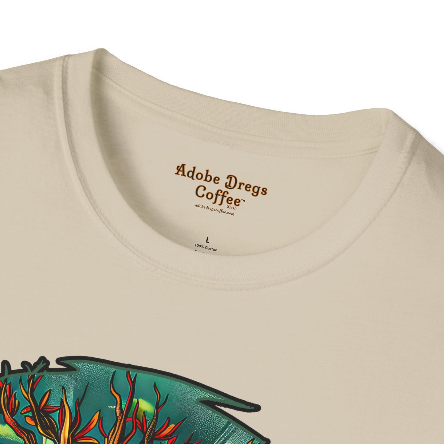 "Incognito" Unisex Softstyle T-Shirt from Adobe Dregs Coffee Stash™