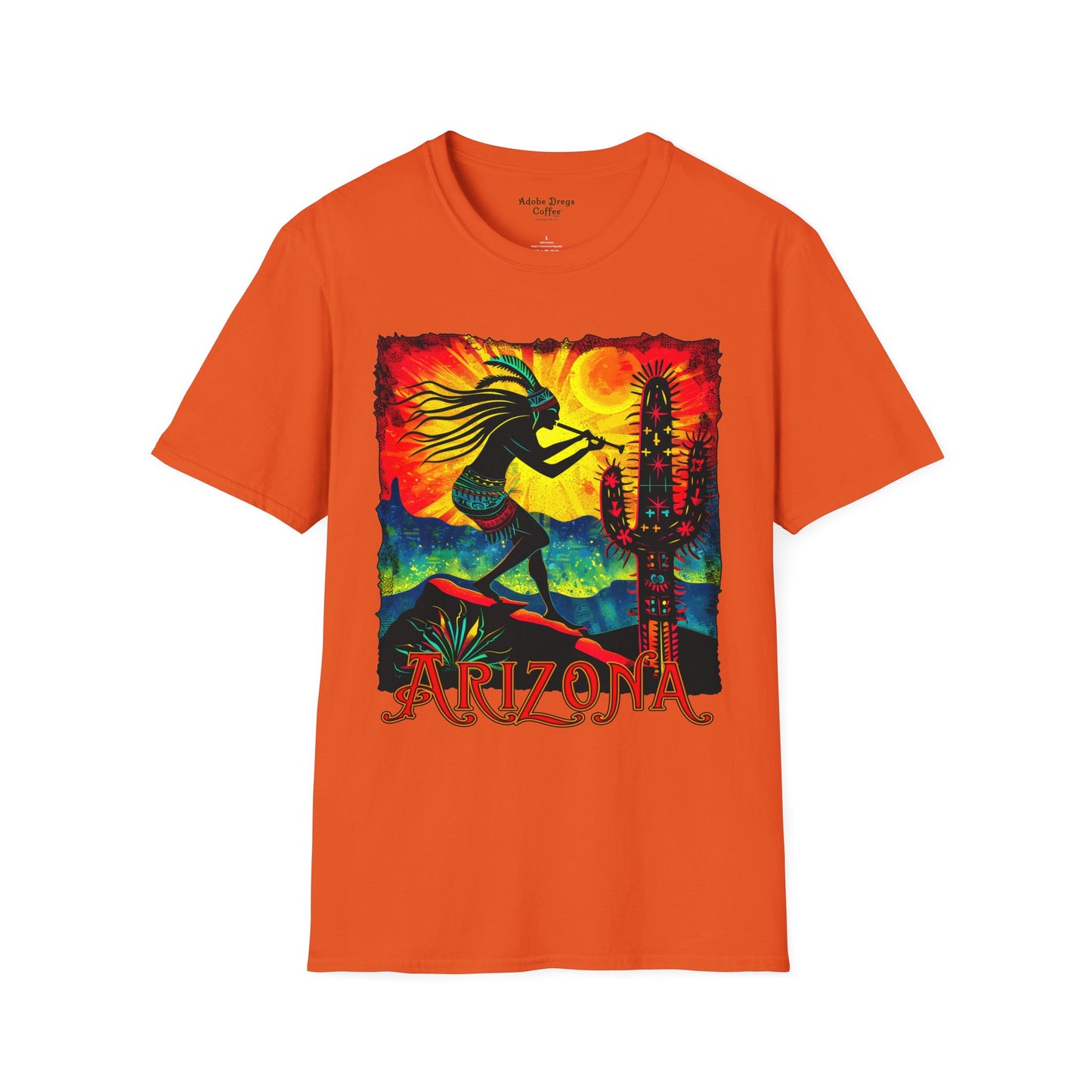 "Sunset Anthem" Unisex Softstyle T-Shirt from Adobe Dregs Coffee Stash™