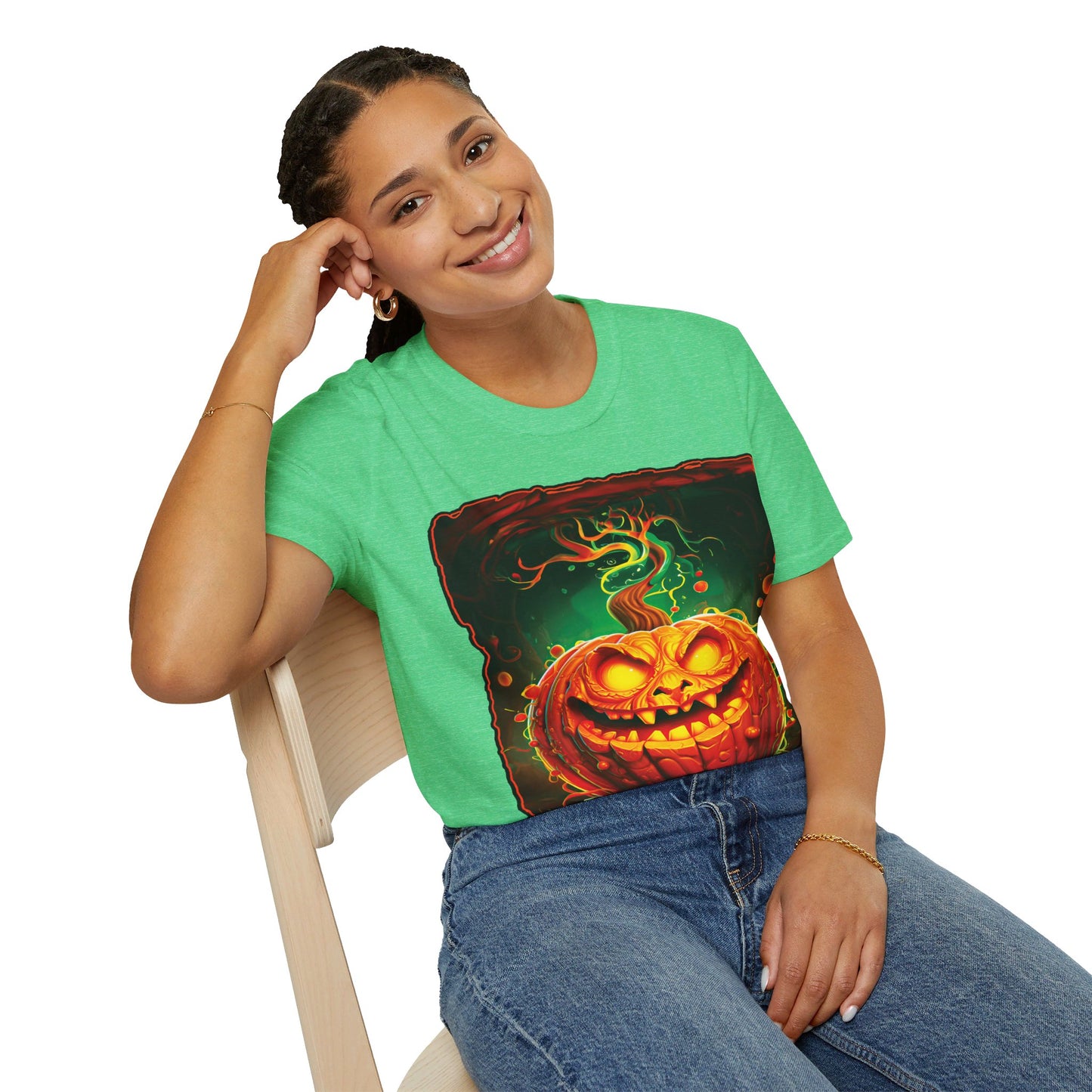 "Beware the Pumpkin Patch..." Unisex Softstyle T-Shirt from Adobe Dregs Coffee Stash™