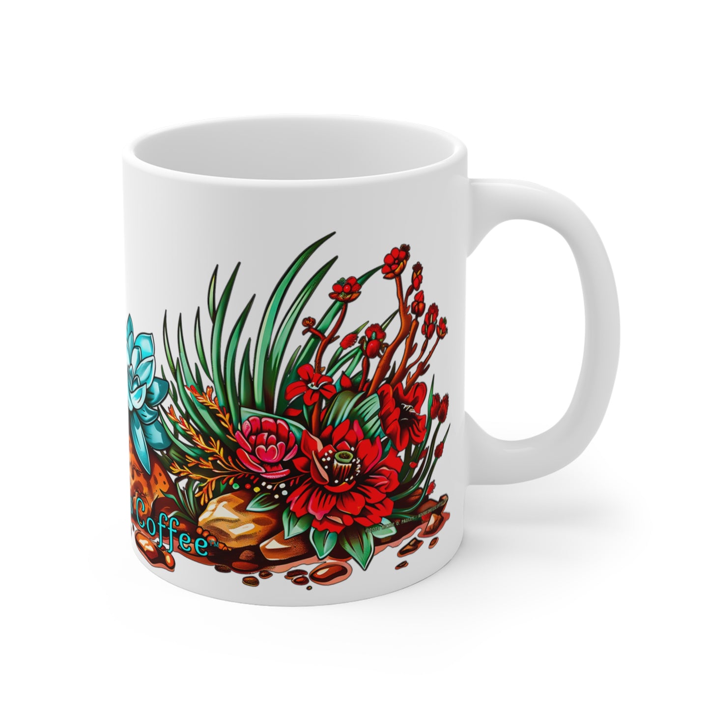 "Printz Ribitz" 11oz Coffee Mug, from Adobe Dregs Coffee Stash™