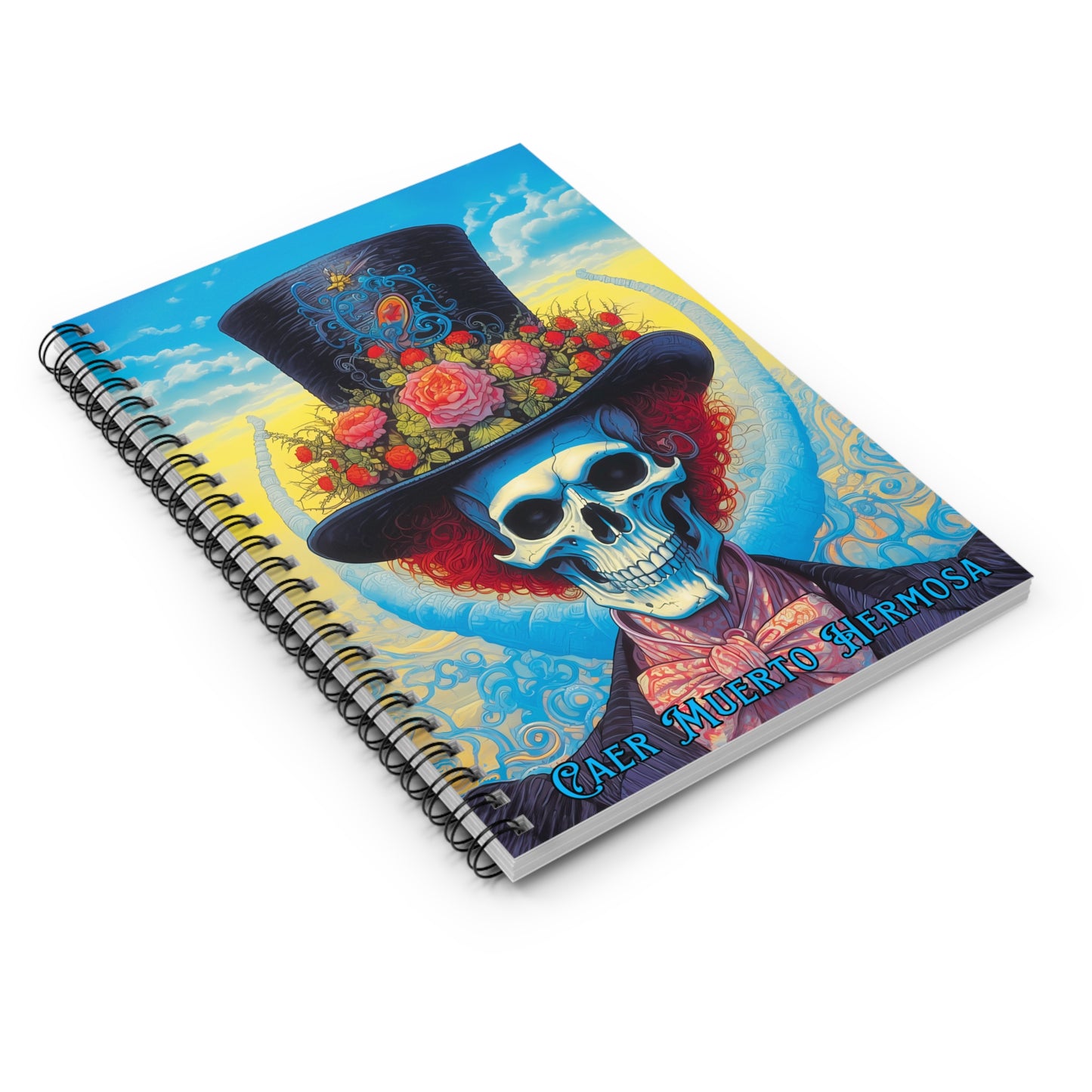 "Caer Muerto Hermosa" Spiral Notebook - Ruled Line From Adobe Dregs Coffee Stash™