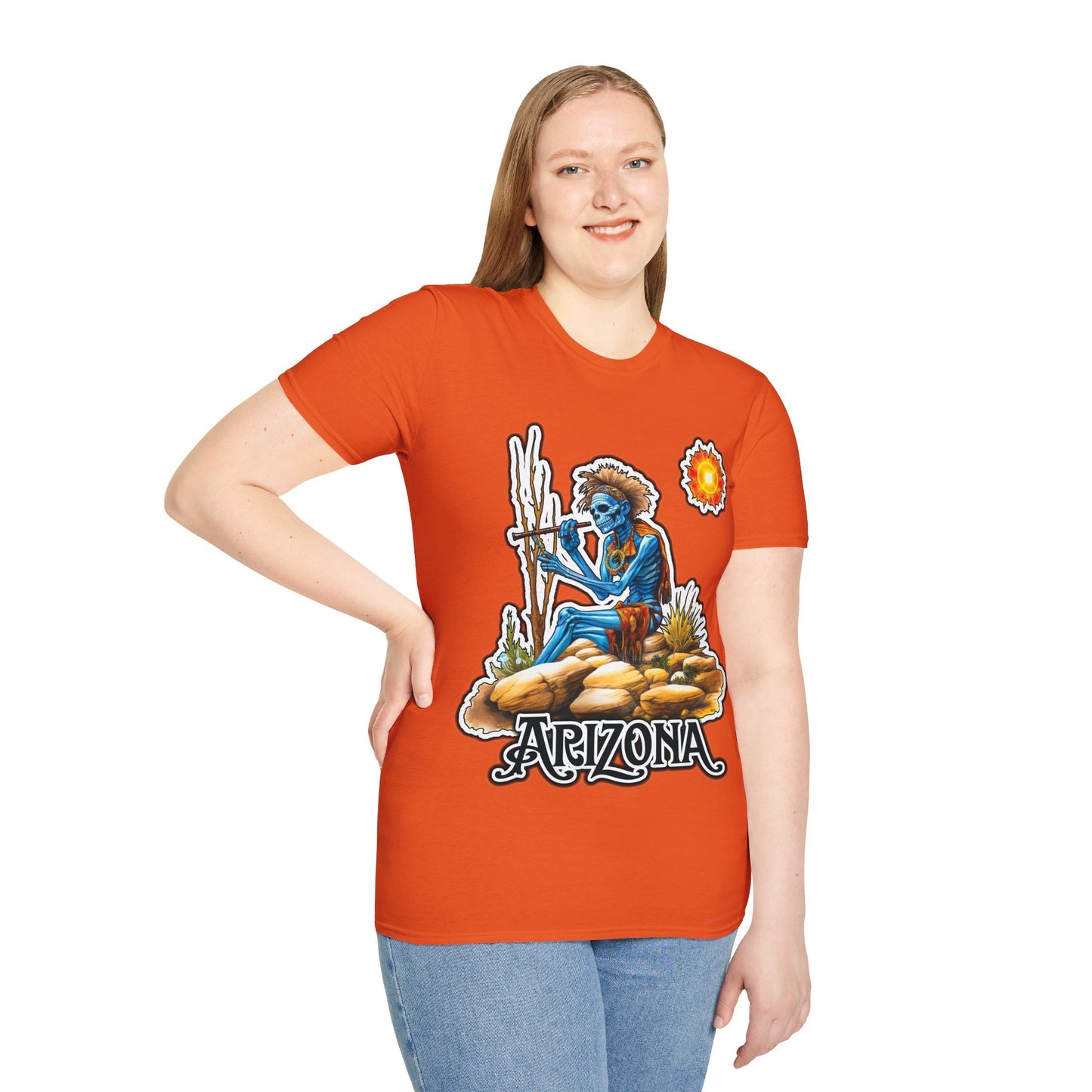 "Fun in the Arizona Sun!" Unisex Softstyle T-Shirt from Adobe Dregs Coffee Stash™