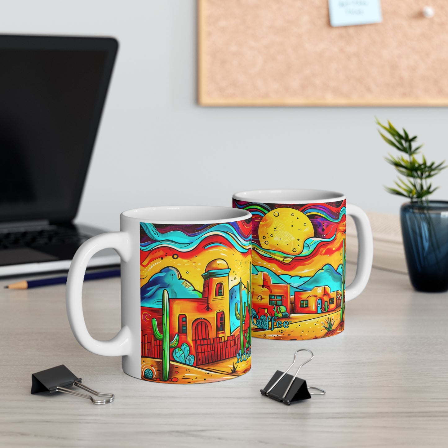 "Cheddar Moon" 11oz Coffee Mug, from Adobe Dregs Coffee Stash™