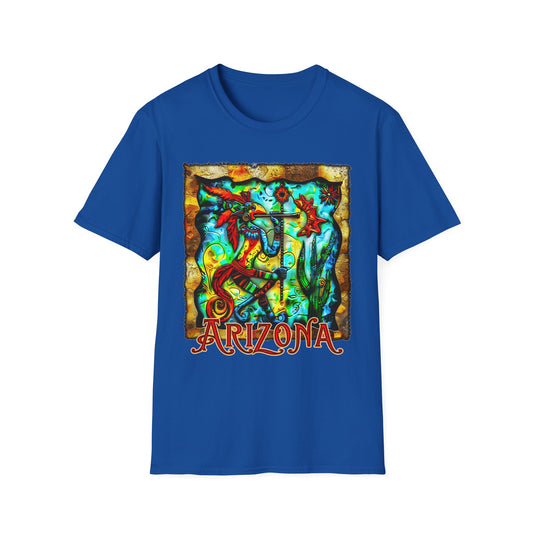 "Masked Entity" Unisex Softstyle T-Shirt from Adobe Dregs Coffee Stash™