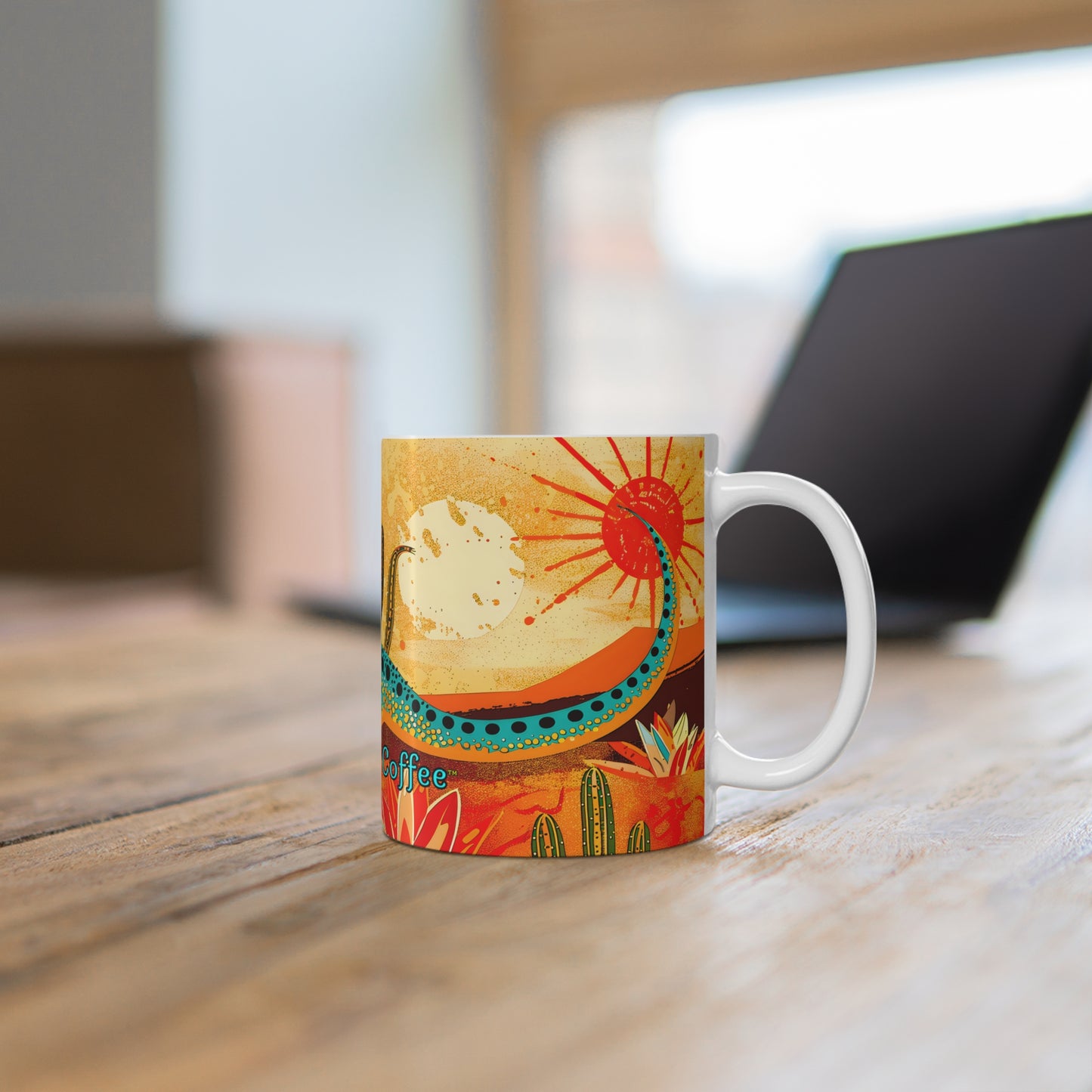 "Itza Lizard" 11oz Coffee Mug, from Adobe Dregs Coffee Stash™