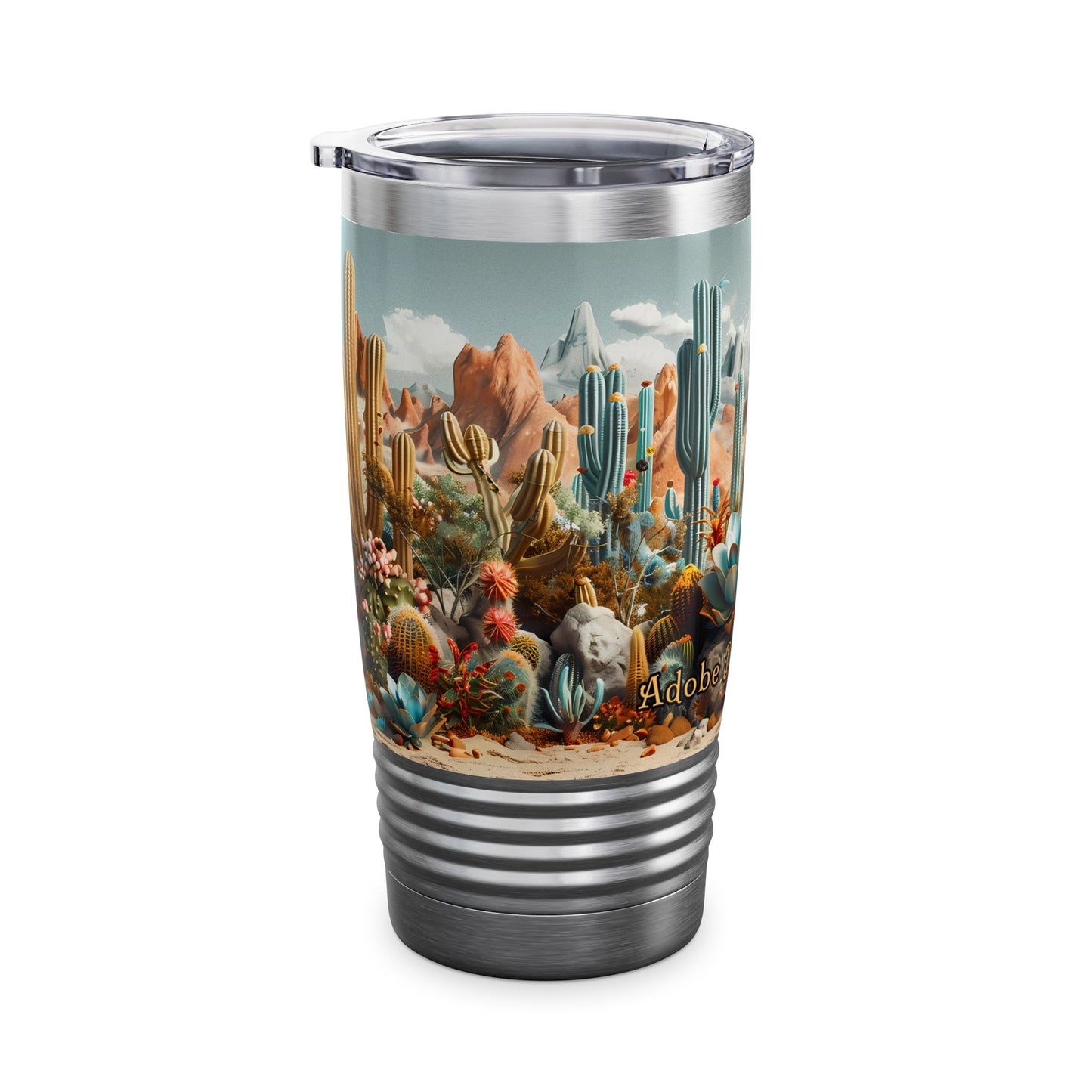 Desert Cacti from Adobe Dregs Coffee: Ringneck Tumbler, 20oz