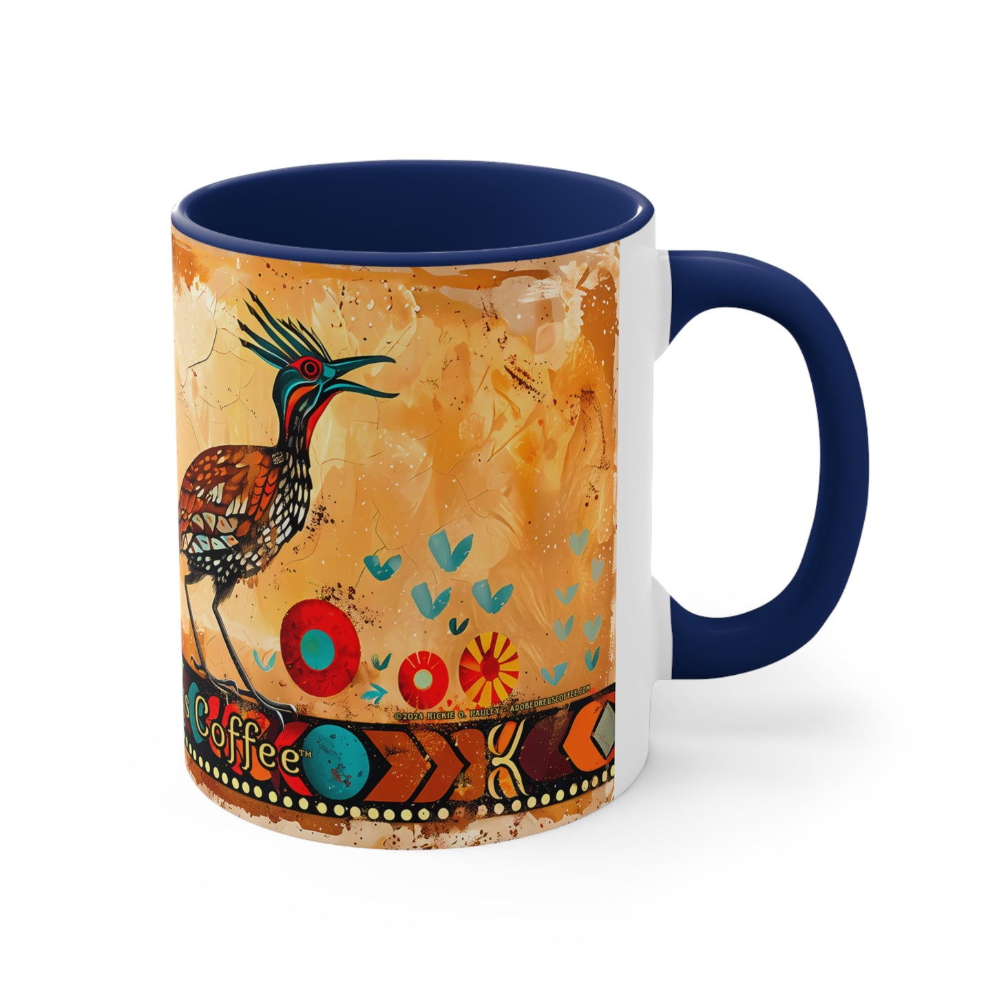 Pájaro Correcaminos Accent Coffee Mug, 11oz from Adobe Dregs Coffee