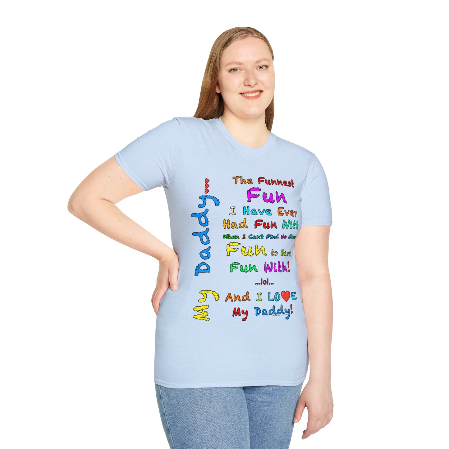 "The Funnest Dad!" Unisex Softstyle T-Shirt from Adobe Dregs Coffee Stash™