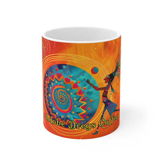 "Drum Song" 11oz Coffee Mug, from Adobe Dregs Coffee Stash™