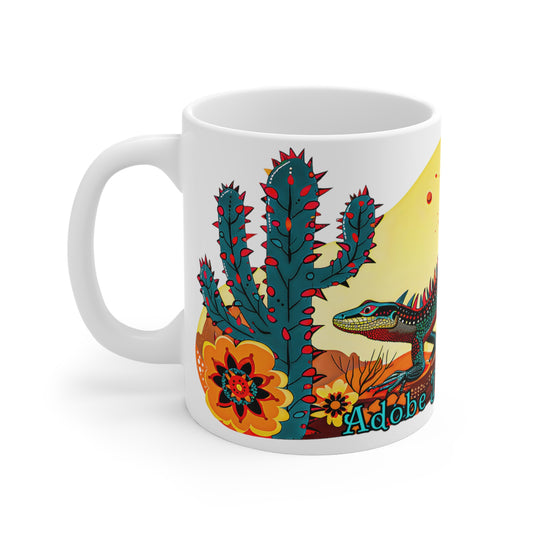 "Basking in the Sun" 11oz Coffee Mug, from Adobe Dregs Coffee Stash™