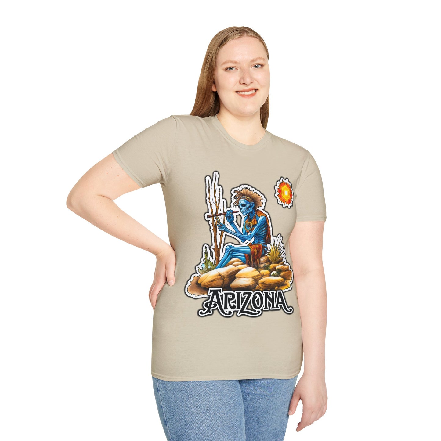 "Fun in the Arizona Sun!" Unisex Softstyle T-Shirt from Adobe Dregs Coffee Stash™