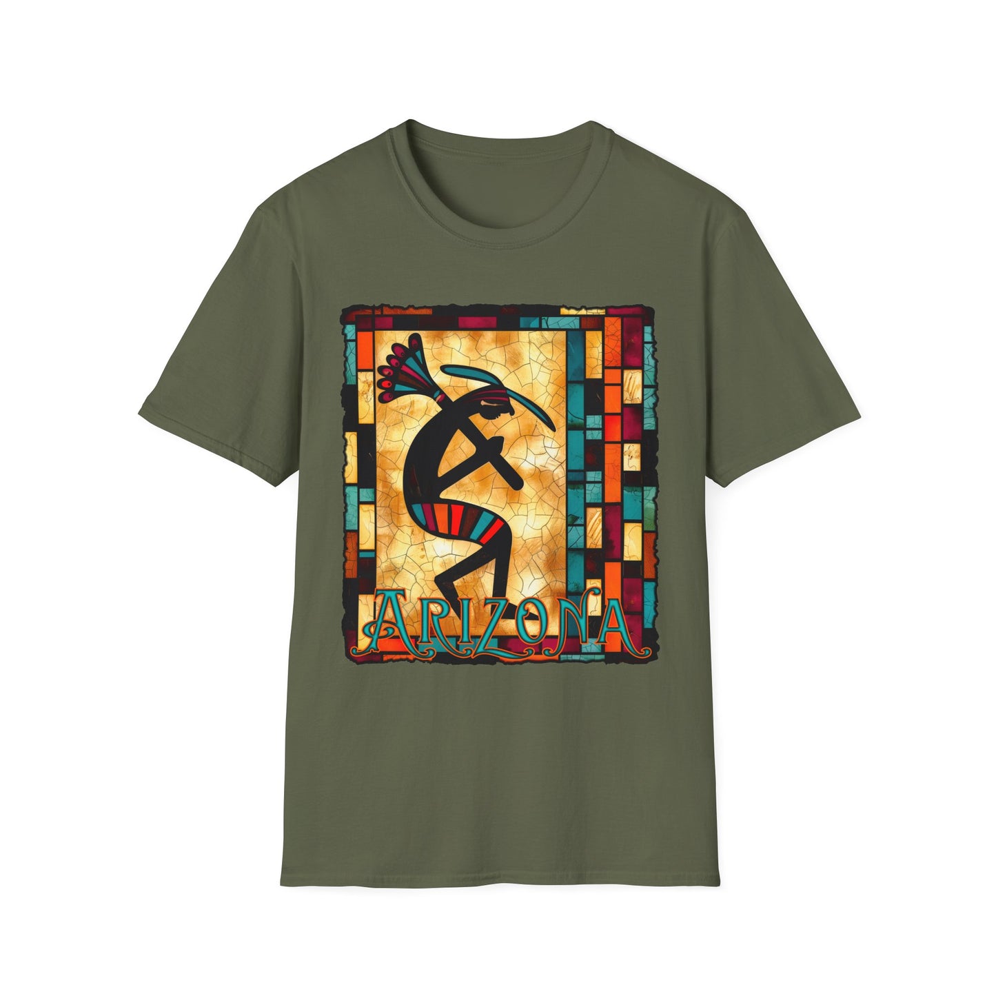 "Bricks & Mortar" Unisex Softstyle T-Shirt from Adobe Dregs Coffee Stash™