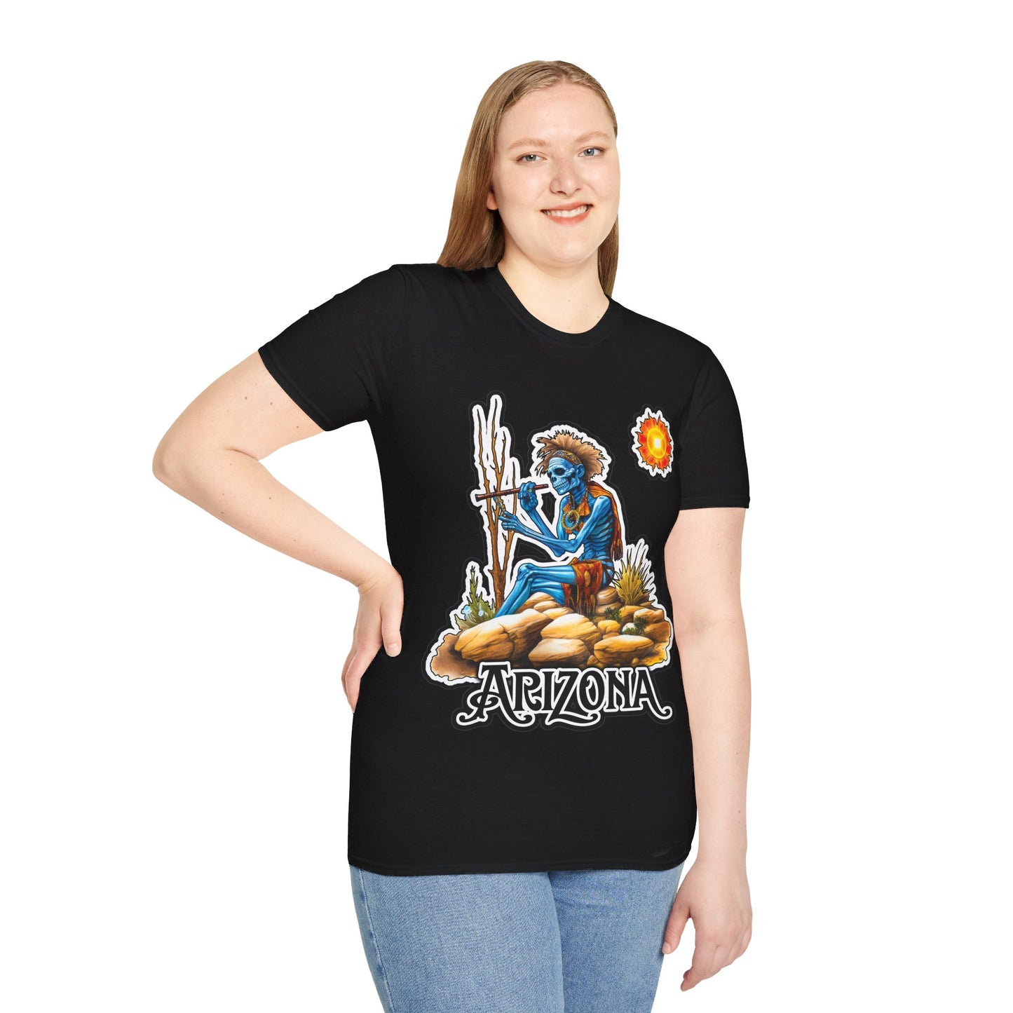 "Fun in the Arizona Sun!" Unisex Softstyle T-Shirt from Adobe Dregs Coffee Stash™