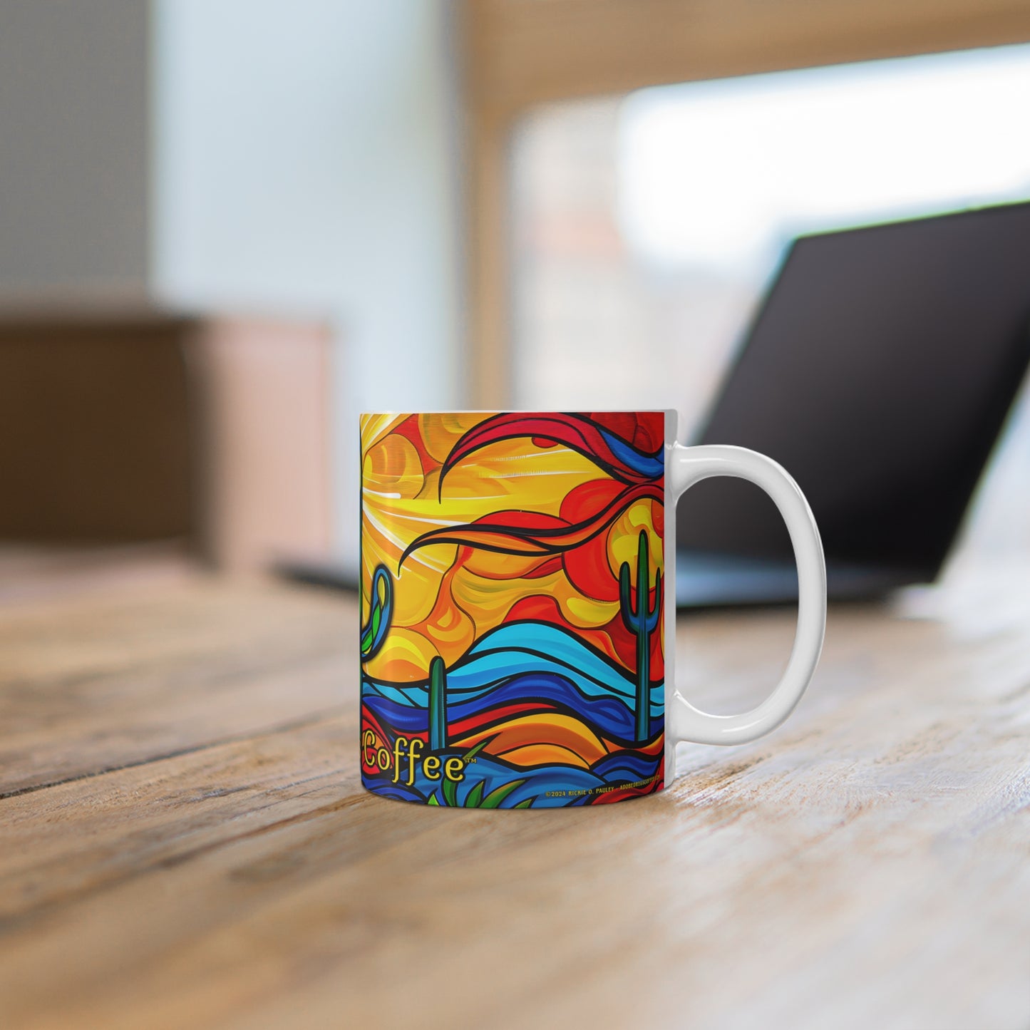 "Stained Glactus" 11oz Coffee Mug, from Adobe Dregs Coffee Stash™