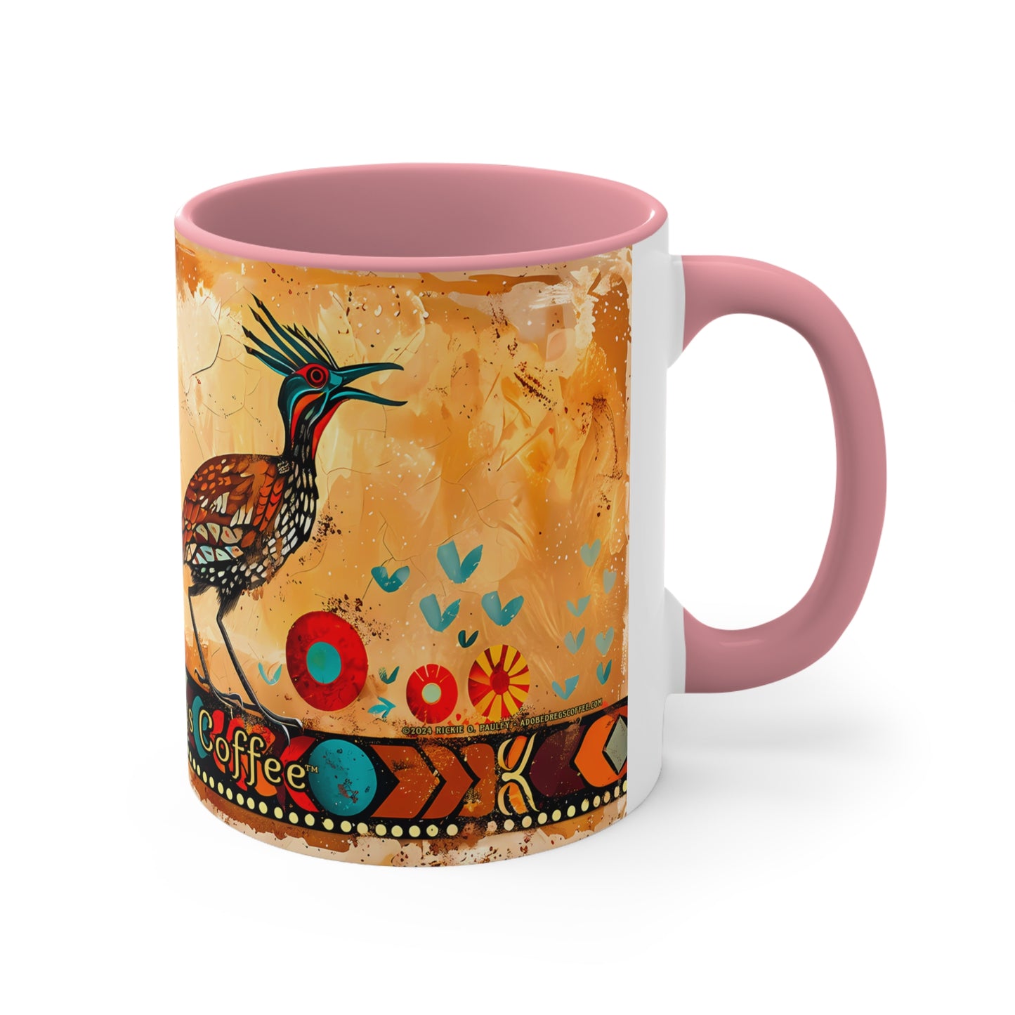 Pájaro Correcaminos Accent Coffee Mug, 11oz from Adobe Dregs Coffee