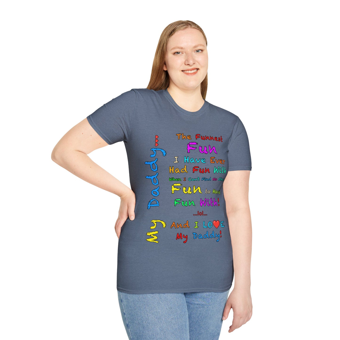 "The Funnest Dad!" Unisex Softstyle T-Shirt from Adobe Dregs Coffee Stash™