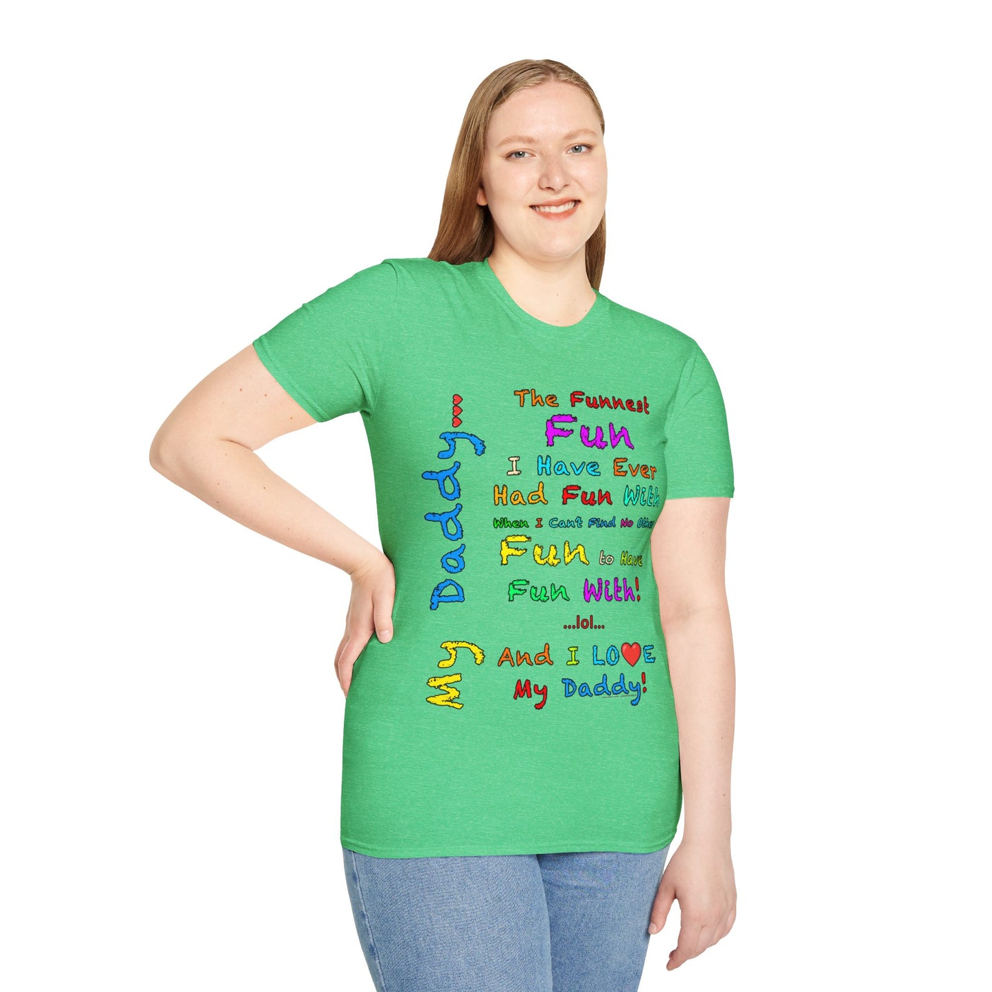 "The Funnest Dad!" Unisex Softstyle T-Shirt from Adobe Dregs Coffee Stash™