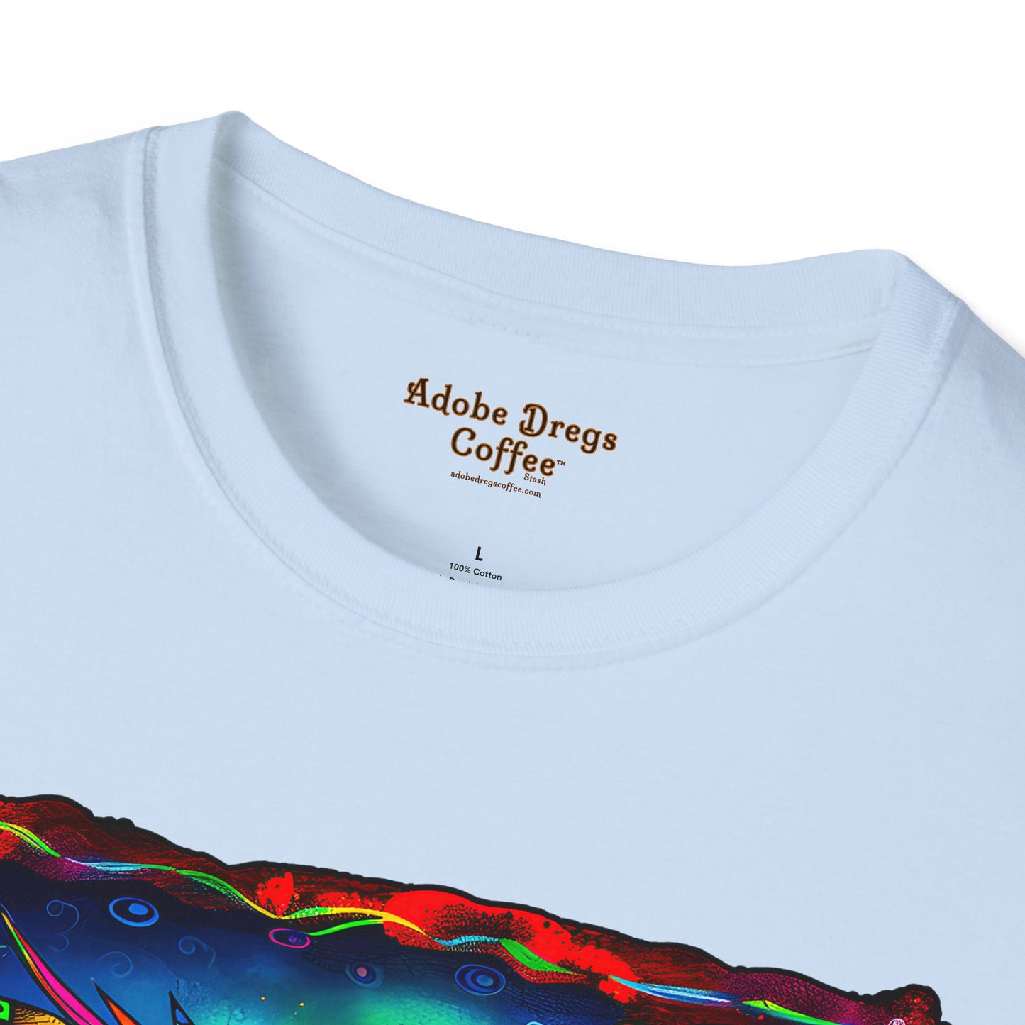 "Reverence" Unisex Softstyle T-Shirt from Adobe Dregs Coffee Stash™