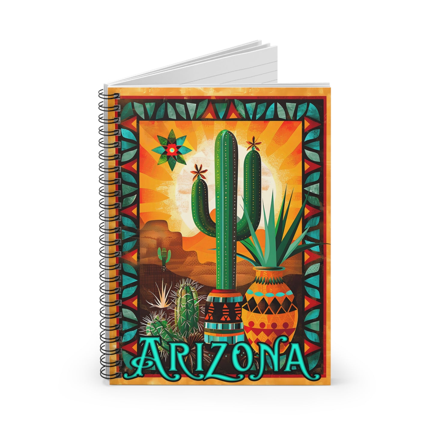 "Arizona Bound" A Journal & Spiral Notebook - Ruled Line From Adobe Dregs Coffee Stash™