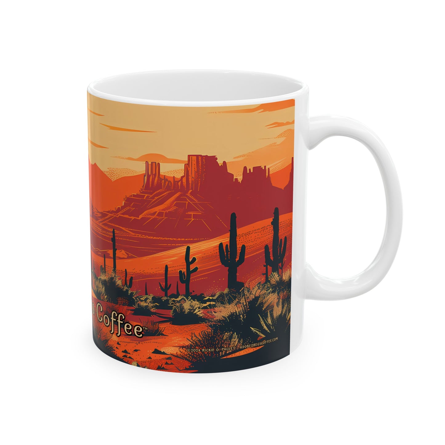 Coyote Desert: Adobe Dregs Coffee Ceramic Mug, 11oz