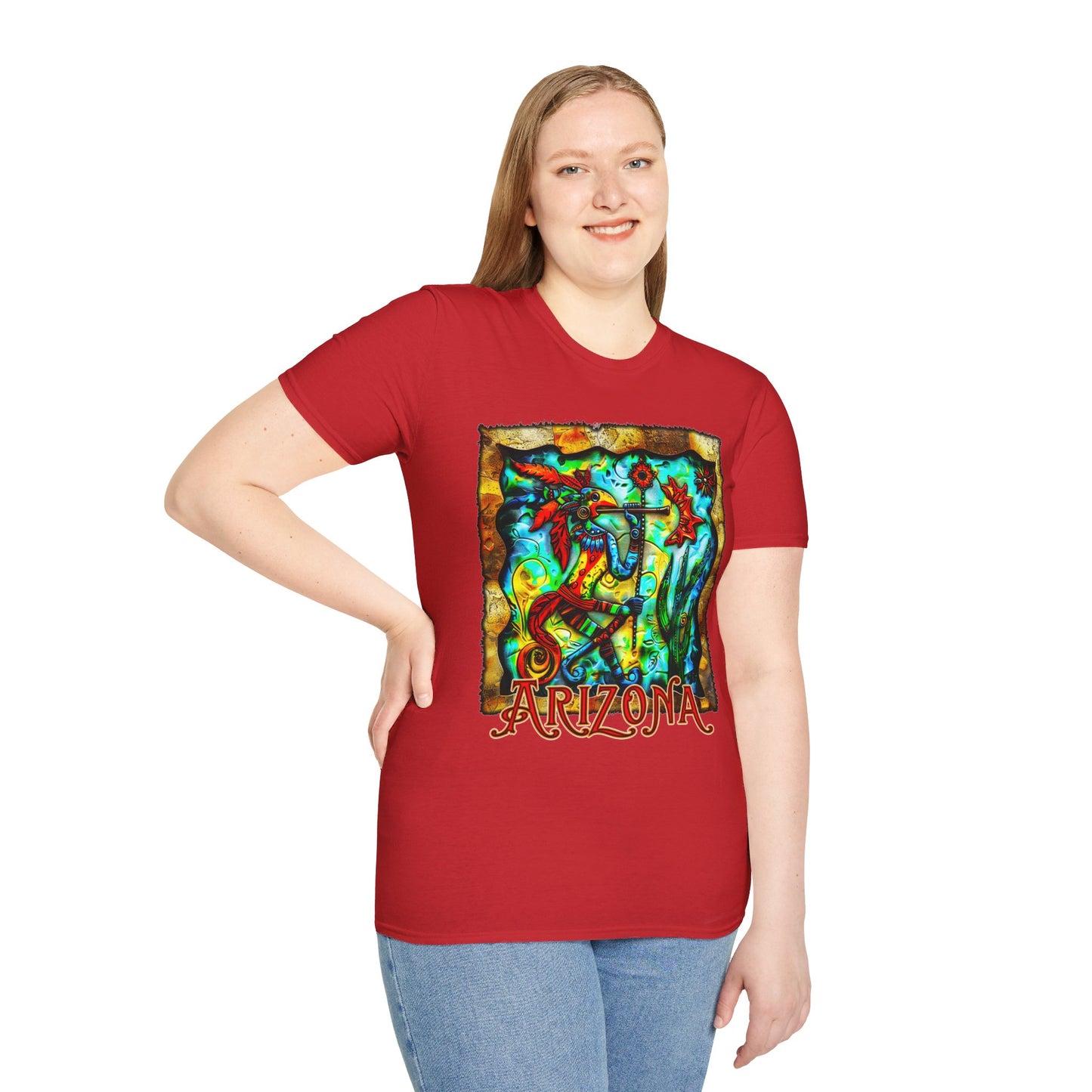 "Masked Entity" Unisex Softstyle T-Shirt from Adobe Dregs Coffee Stash™