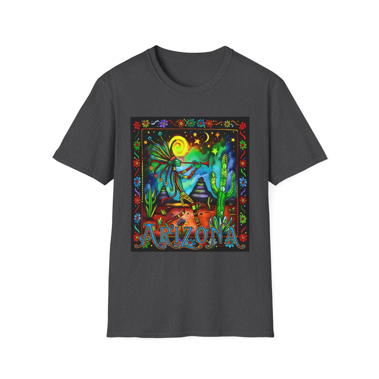 "Saguaro Serenade" Unisex Softstyle T-Shirt from Adobe Dregs Coffee Stash™