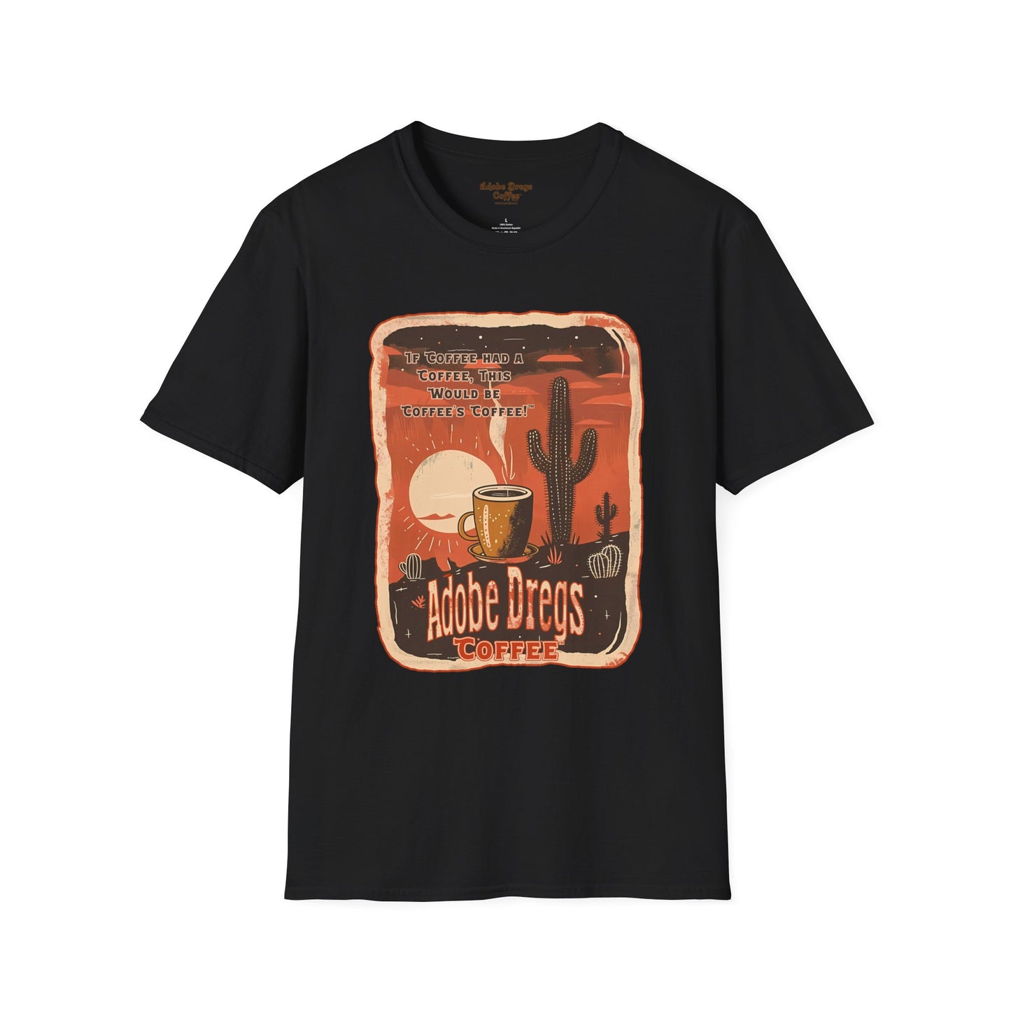 "Late Night Sips" Unisex Softstyle T-Shirt from Adobe Dregs Coffee Stash™