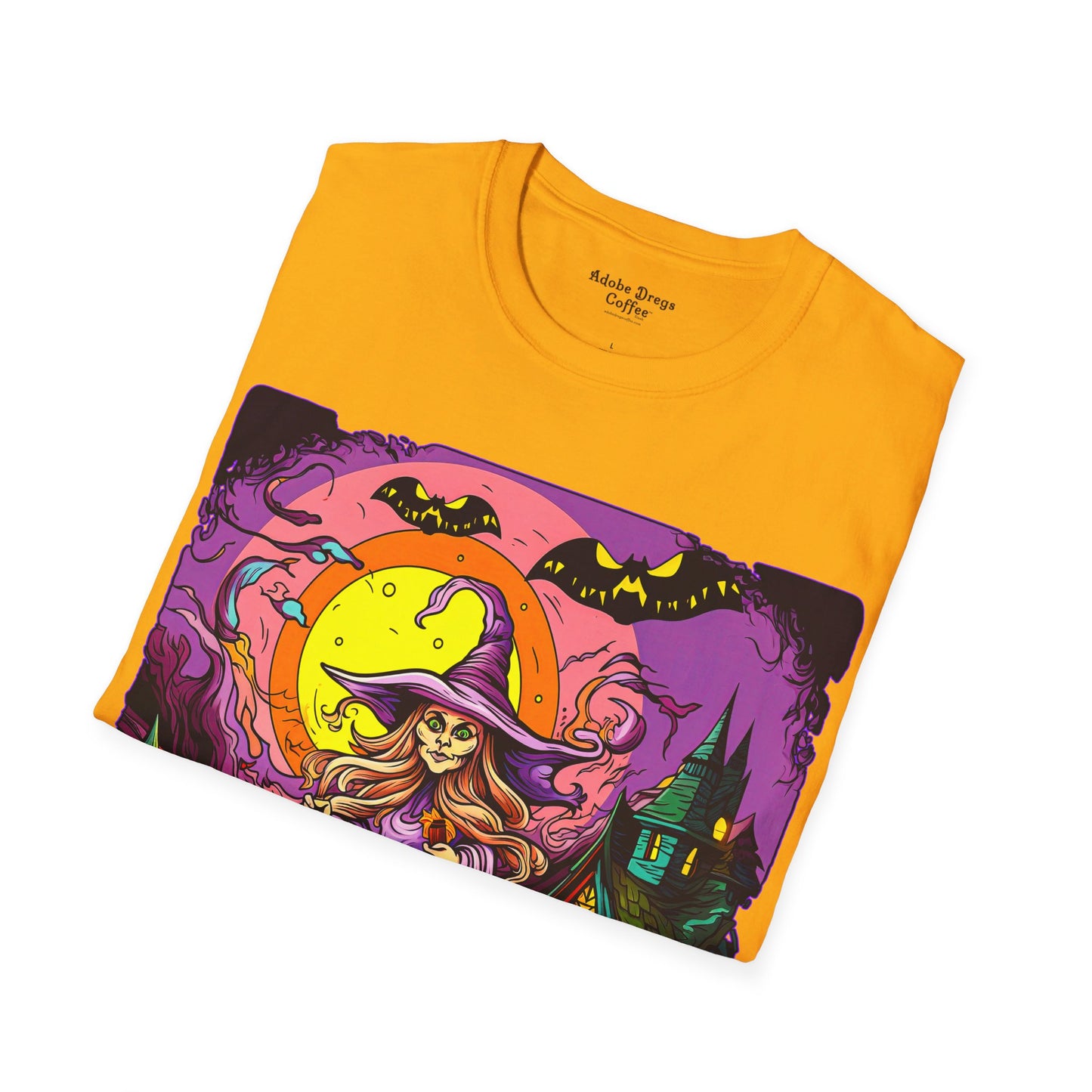 "Trick? Treat? Either Way, I Win!" Unisex Softstyle T-Shirt from Adobe Dregs Coffee Stash™