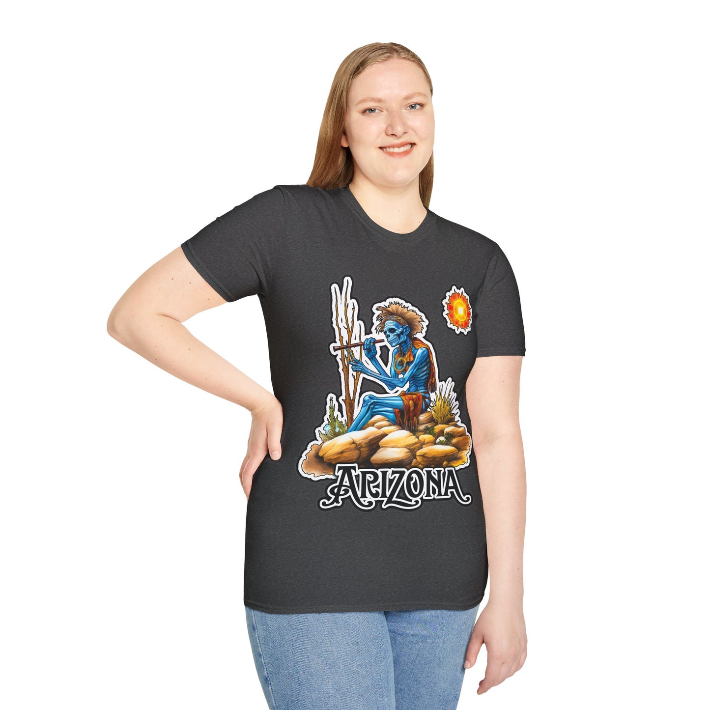 "Fun in the Arizona Sun!" Unisex Softstyle T-Shirt from Adobe Dregs Coffee Stash™