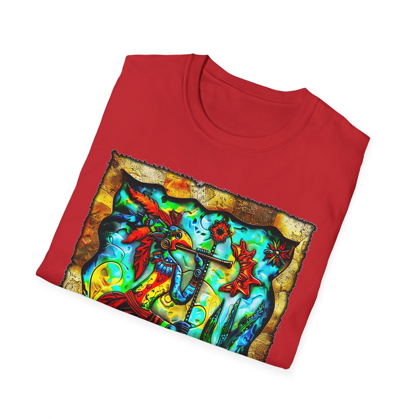 "Masked Entity" Unisex Softstyle T-Shirt from Adobe Dregs Coffee Stash™