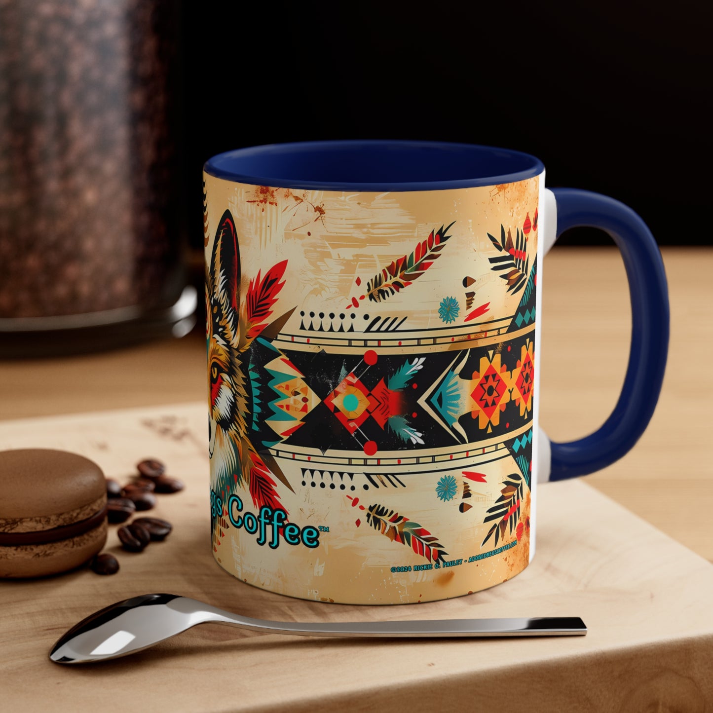 Song of the Wolf Accent Coffee Mug, 11oz from Adobe Dregs Coffee