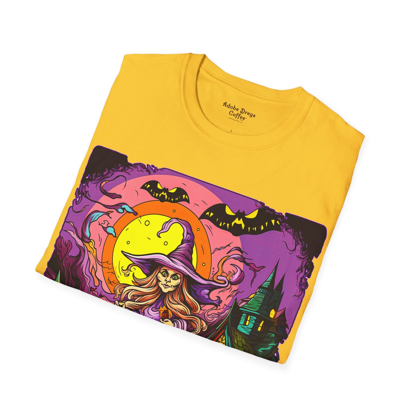 "Trick? Treat? Either Way, I Win!" Unisex Softstyle T-Shirt from Adobe Dregs Coffee Stash™