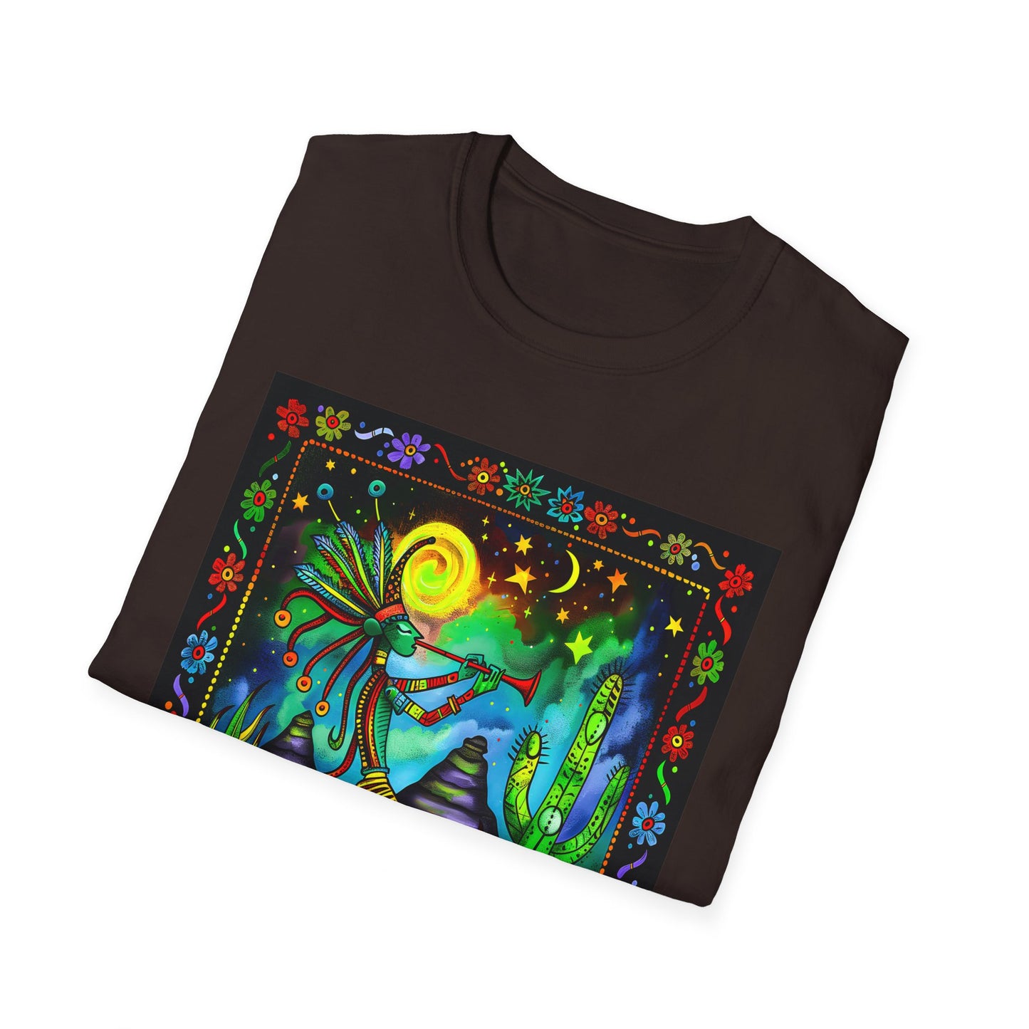 "Saguaro Serenade" Unisex Softstyle T-Shirt from Adobe Dregs Coffee Stash™