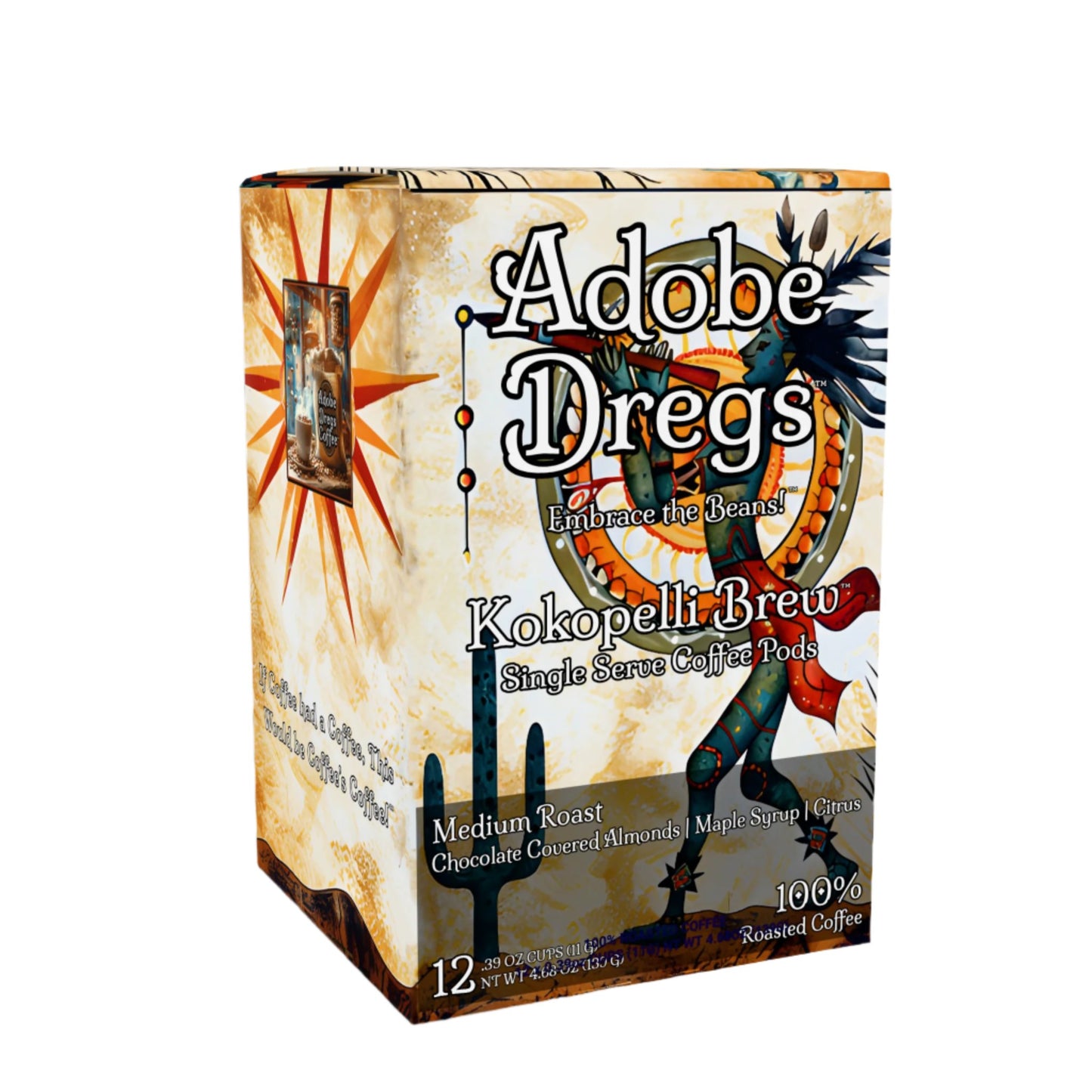 Adobe Dregs Coffee™ Kokopelli Brew™ Single Serve Coffee PODS Medium Roast 12 Count