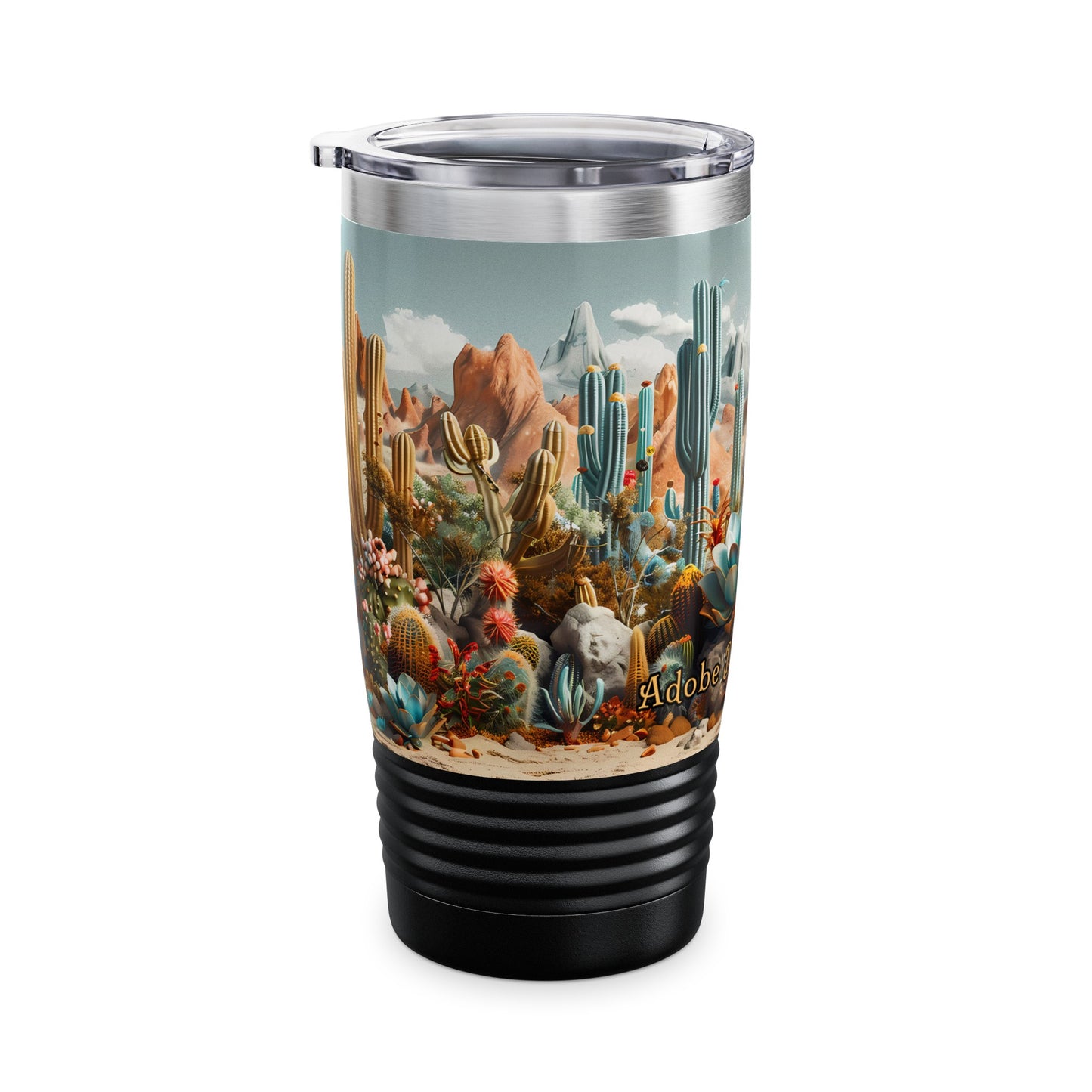 Desert Cacti from Adobe Dregs Coffee: Ringneck Tumbler, 20oz